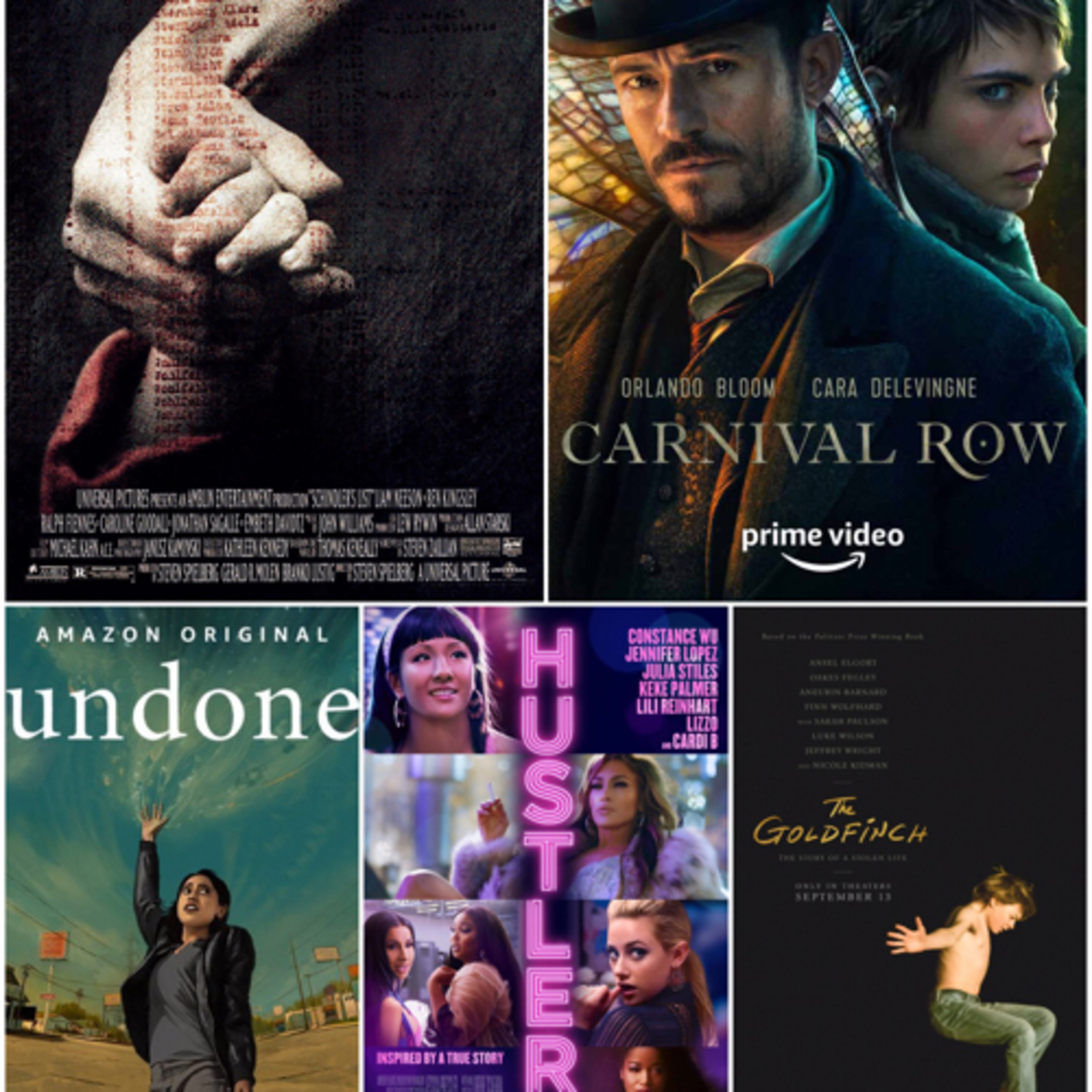 Roomies and Movies #116 09.17.19 Schindler’s List/Carnival Row/Undone/Hustlers/The Goldfinch episode artwork