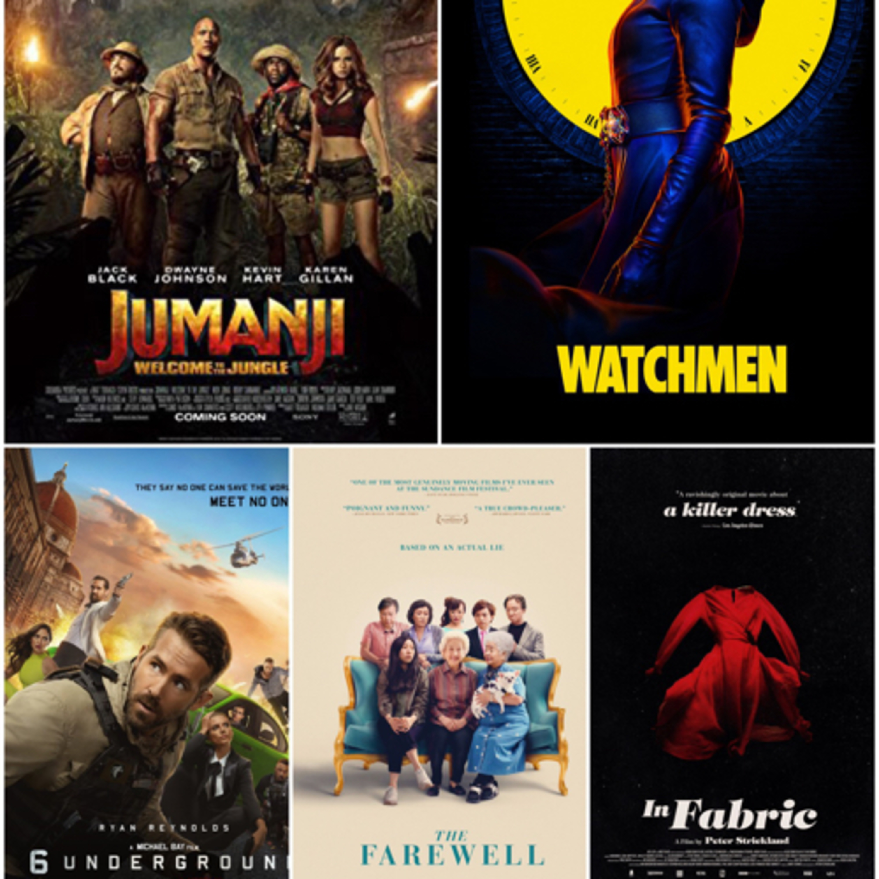 Roomies and Movies #127 12.16.19 Jumanji/Watchmen/The Farewell/In Fabric episode artwork