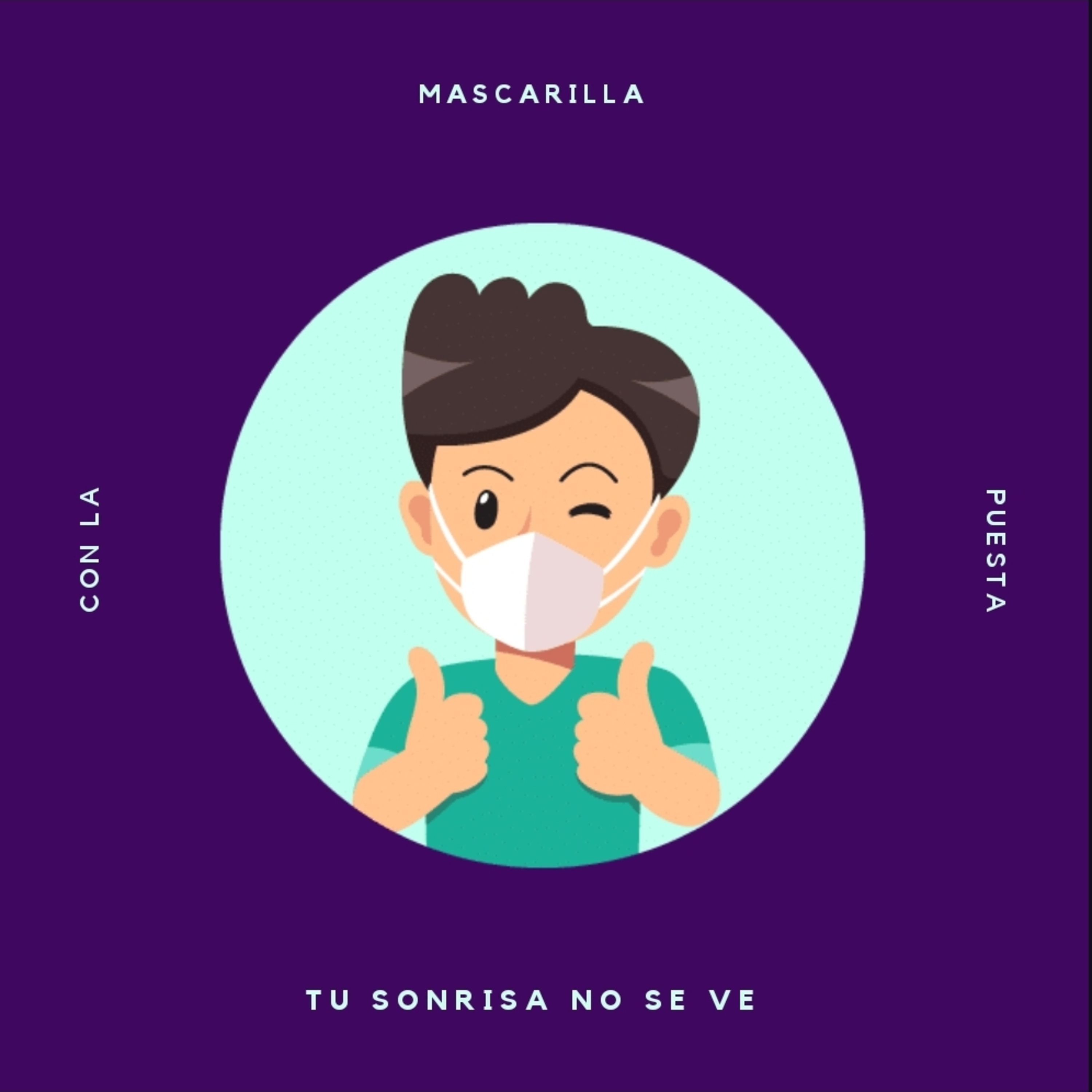 Con la mascarilla puesta