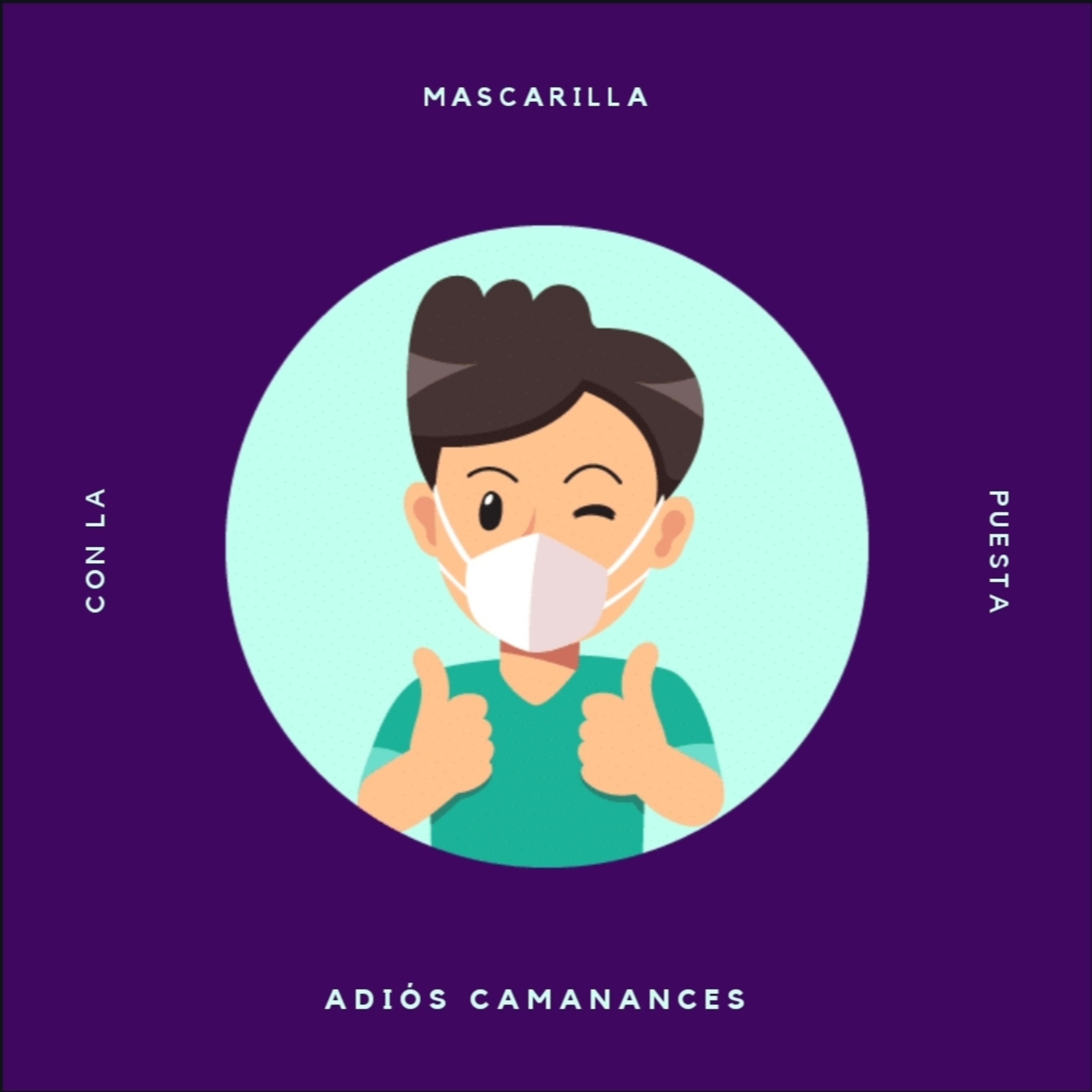 Con la mascarilla puesta