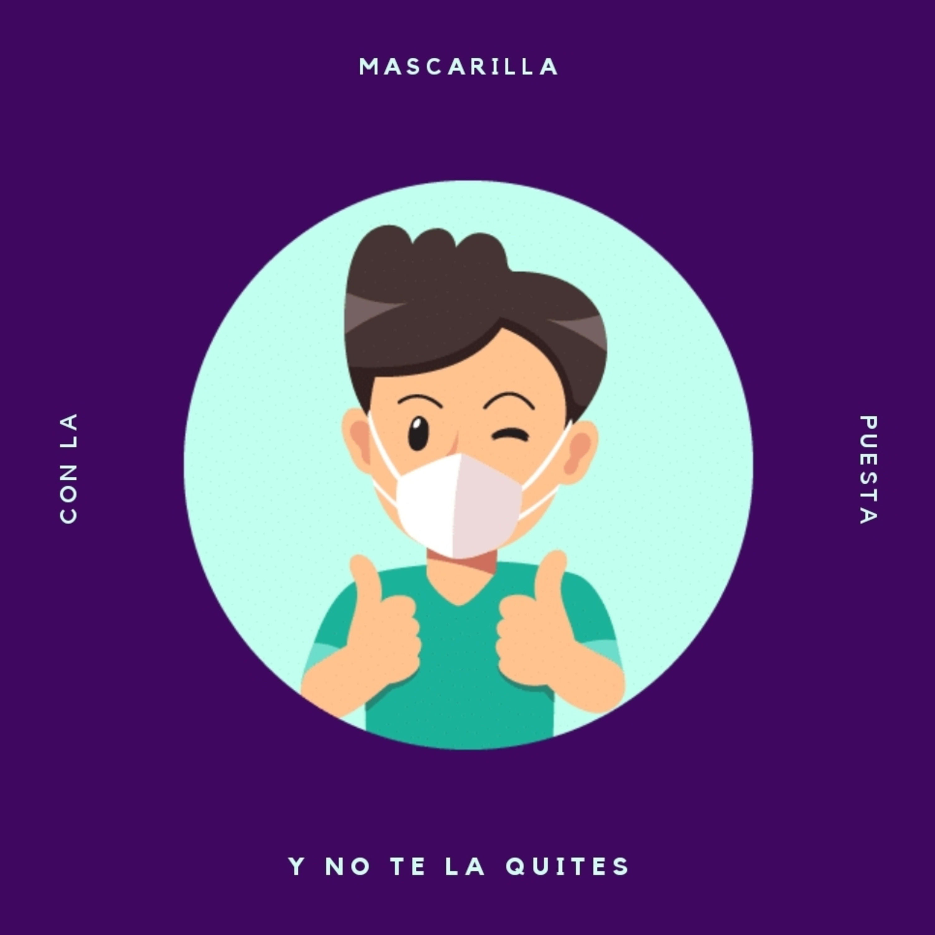 Con la mascarilla puesta