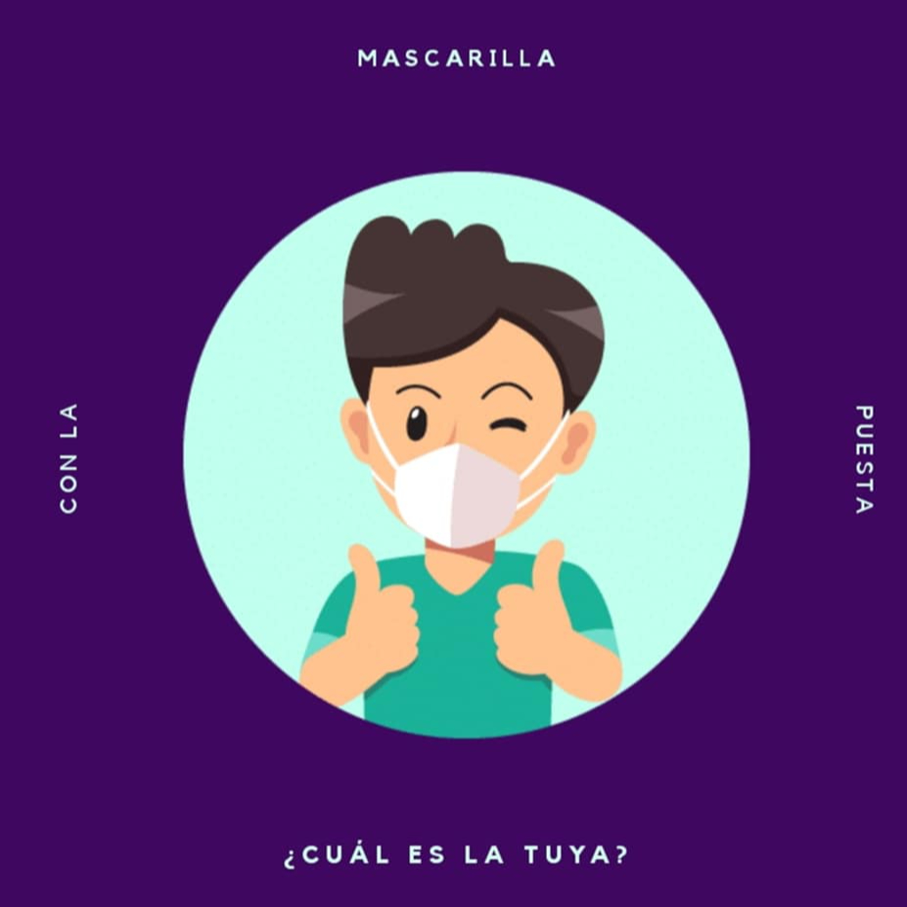 Con la mascarilla puesta