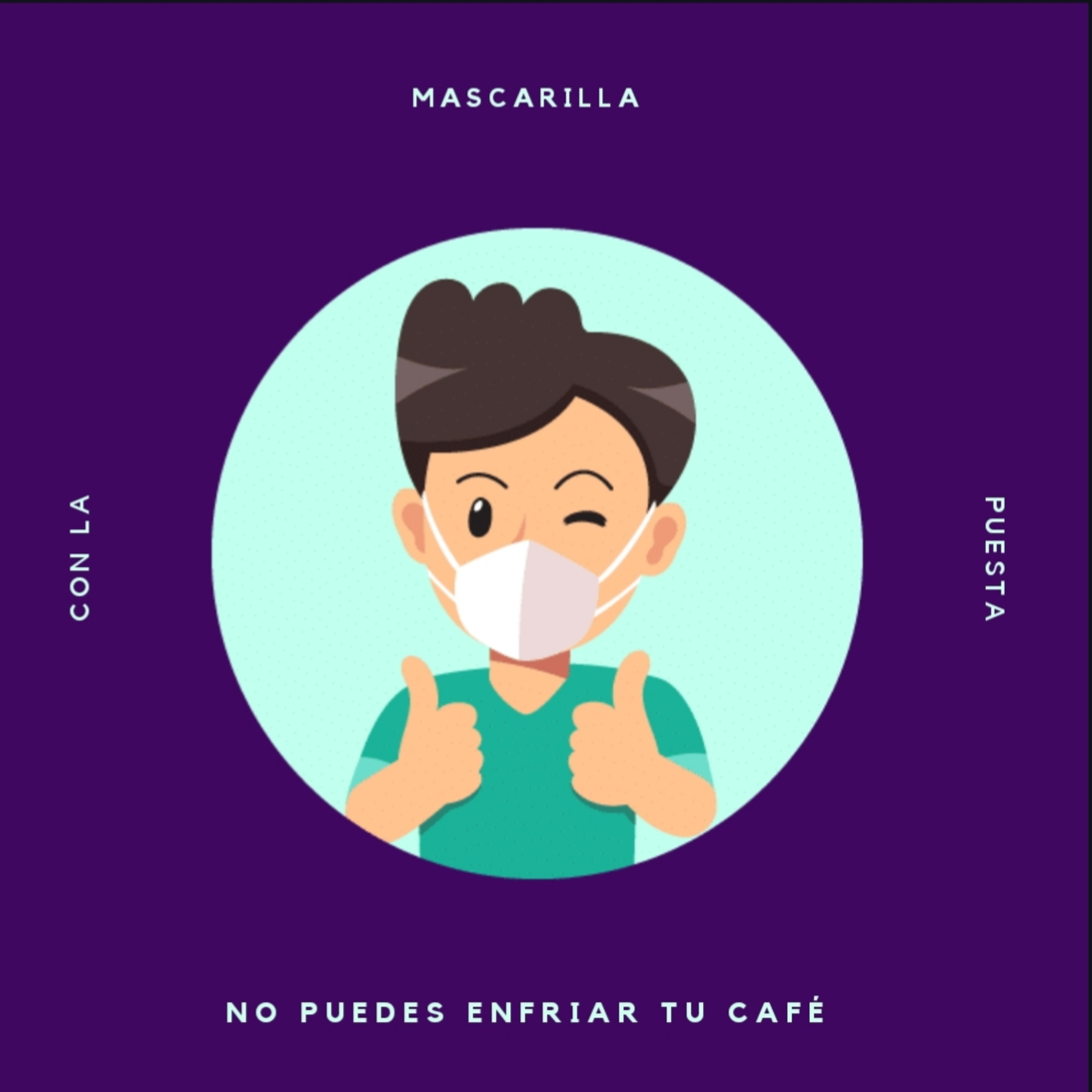 Con la mascarilla puesta