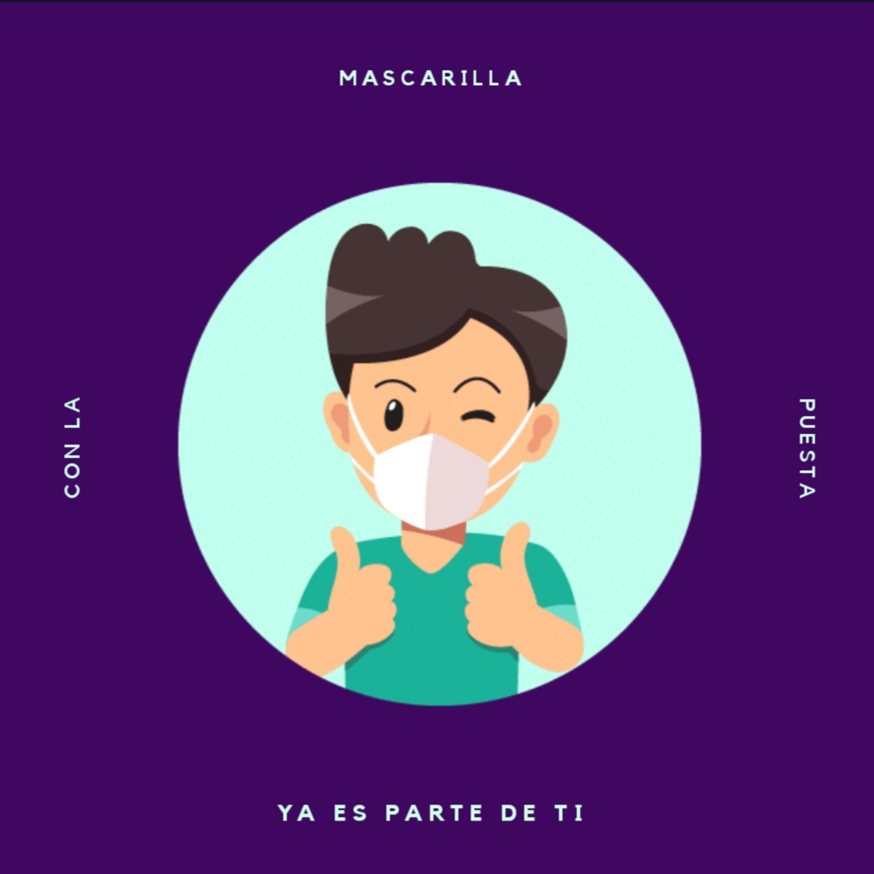Con la mascarilla puesta