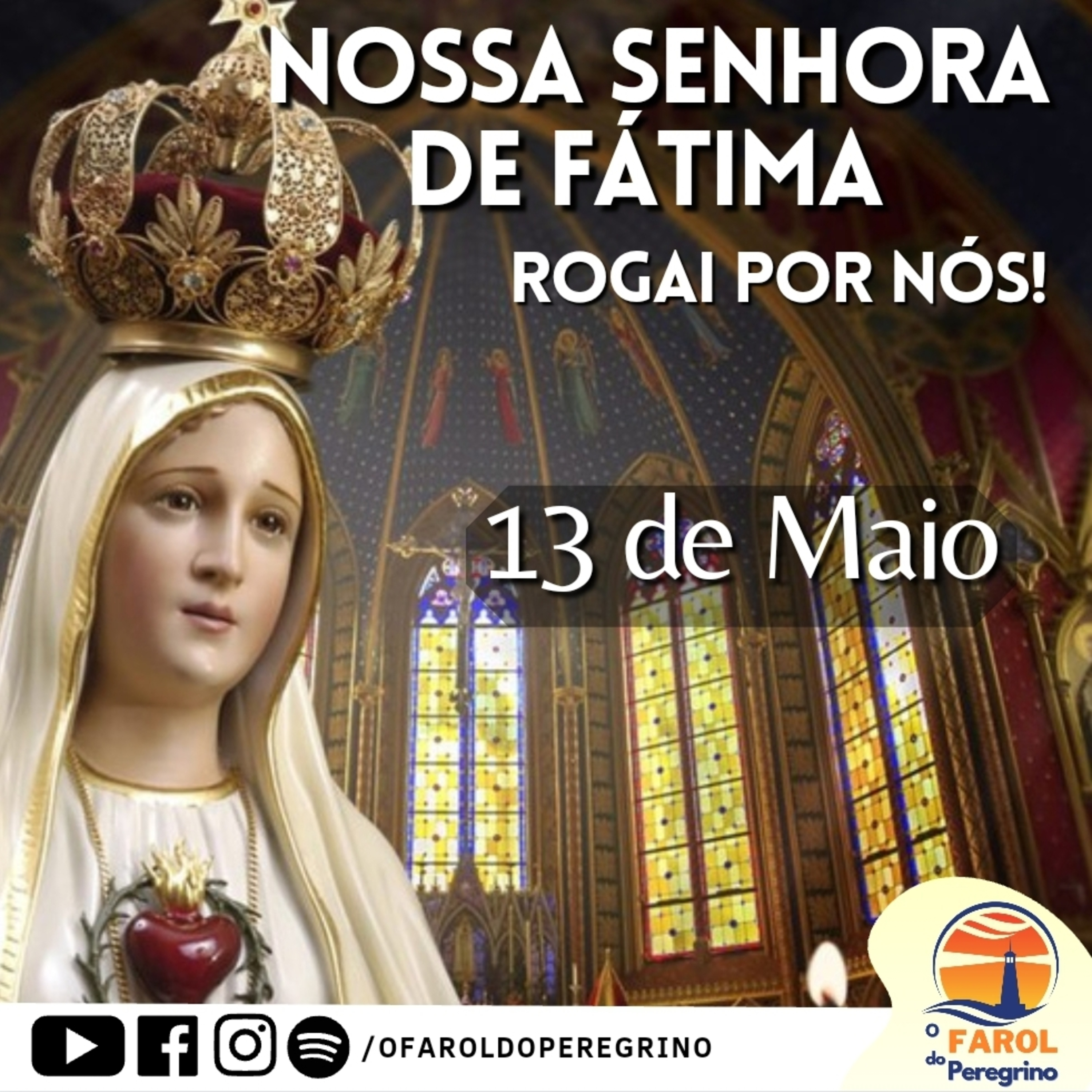 MINUTOS DE FÉ #221 - 13/05/2021. Evangelho do Dia | Nossa Senhora de Fátima. episode artwork