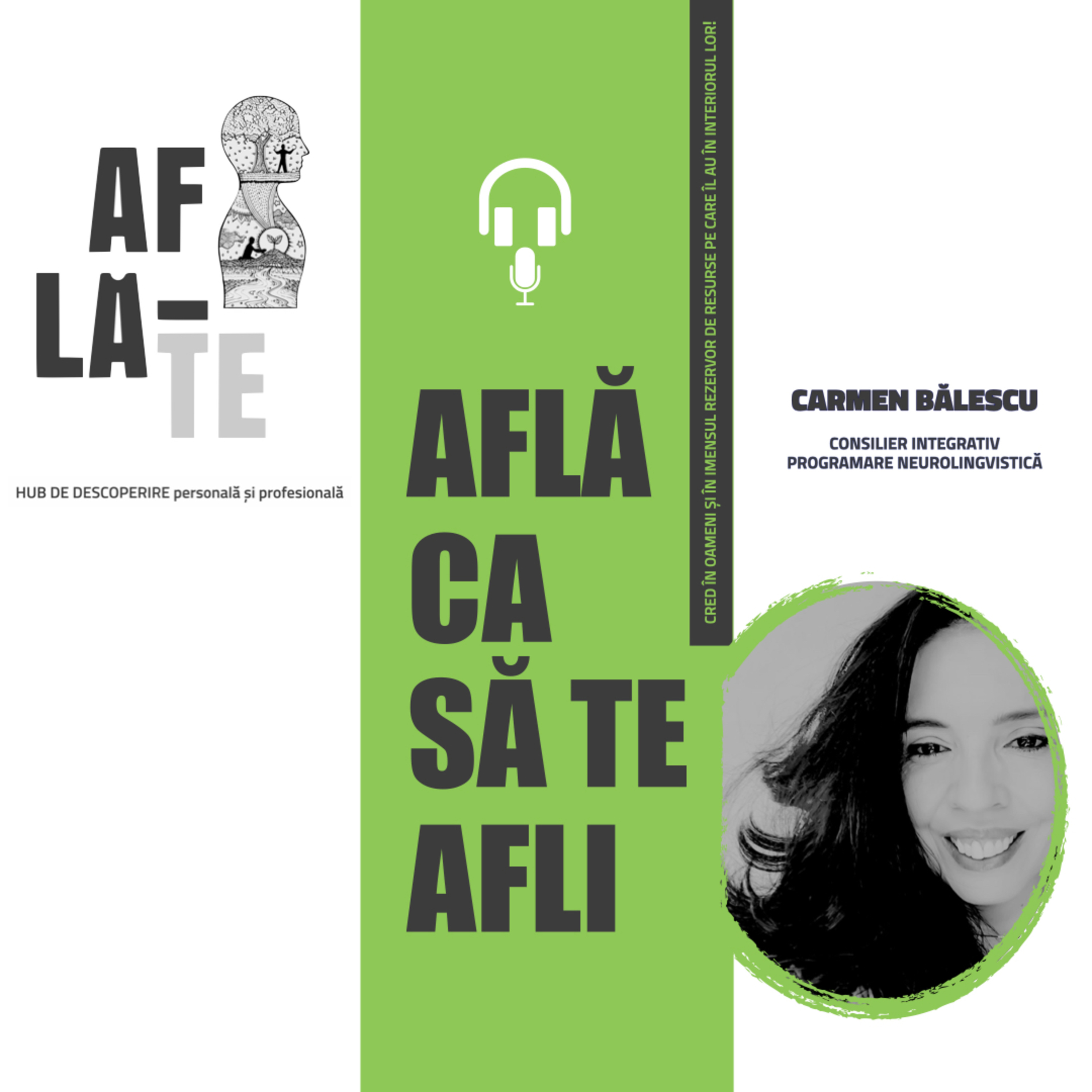 AFLĂ CA SĂ TE AFLI - podcast în cadrul HUB-ului DE DESCOPERIRE PERSONALĂ ȘI PROFESIONALĂ - AFLĂ-TE
