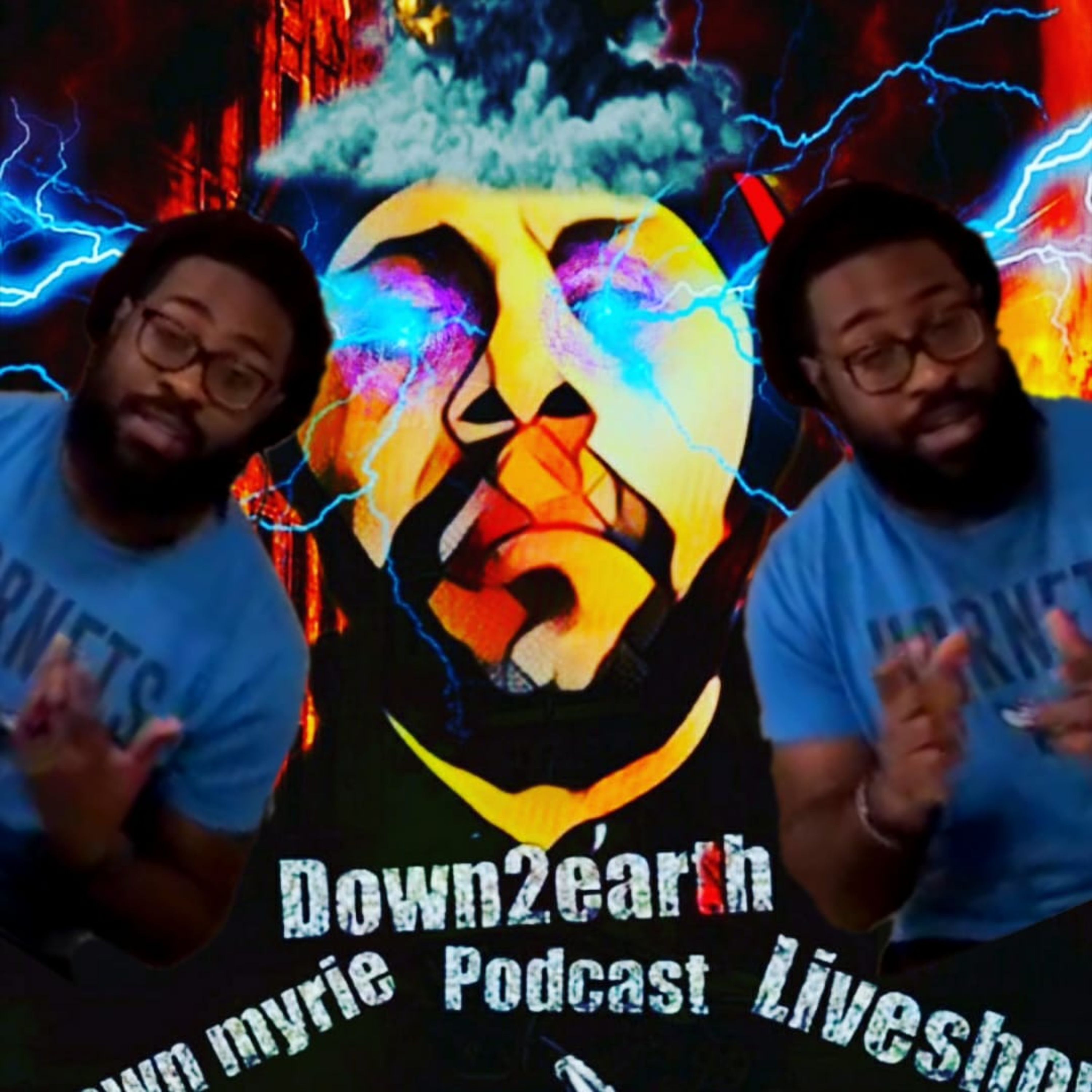  'DOWN 2 EARTH podcast with special Guest artist sir. tron tha great episode artwork