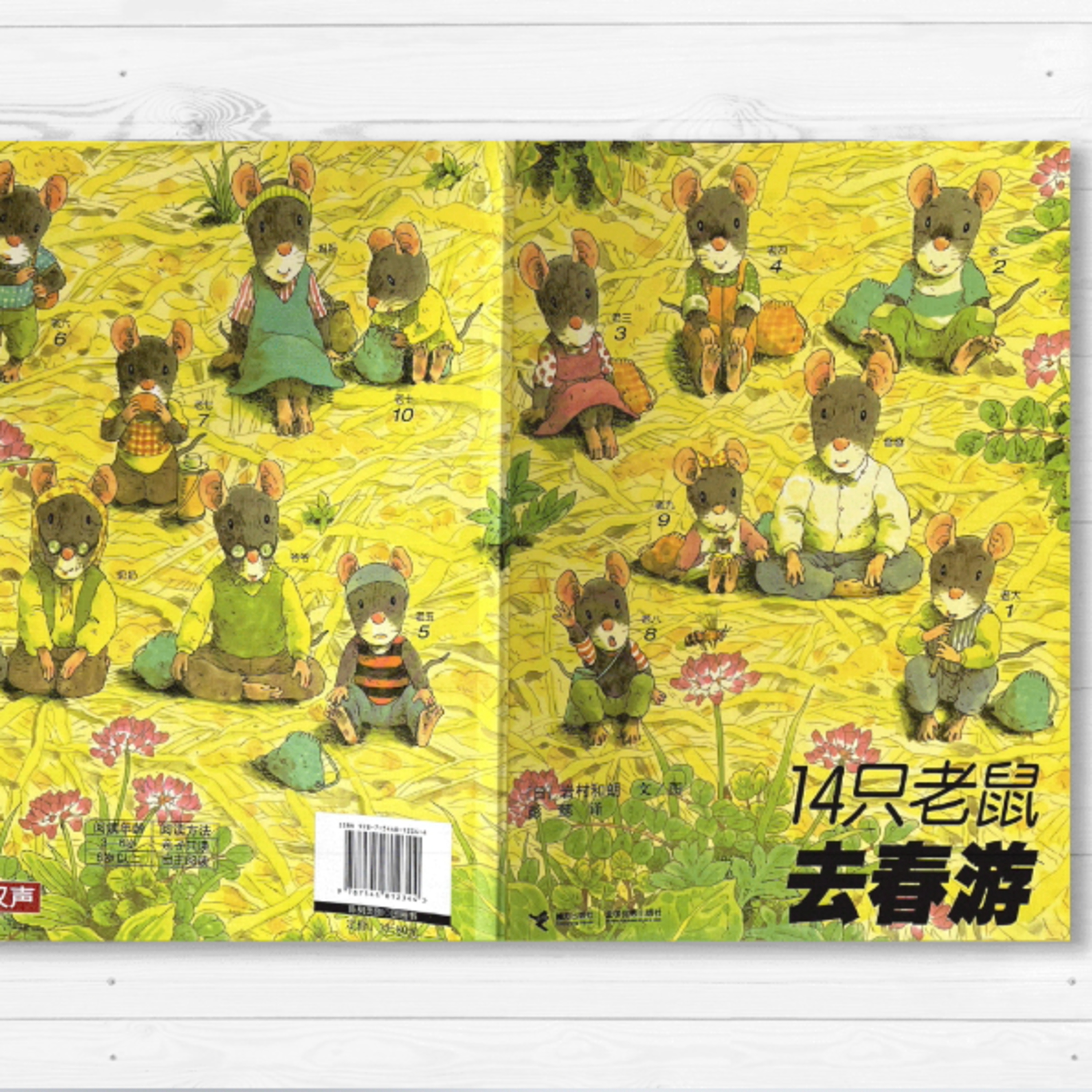 【 14隻老鼠去春遊】故事|親子共讀|繪本|家庭關係|自然觀察|幼兒|生活體驗|同甘共苦|老鼠|春遊