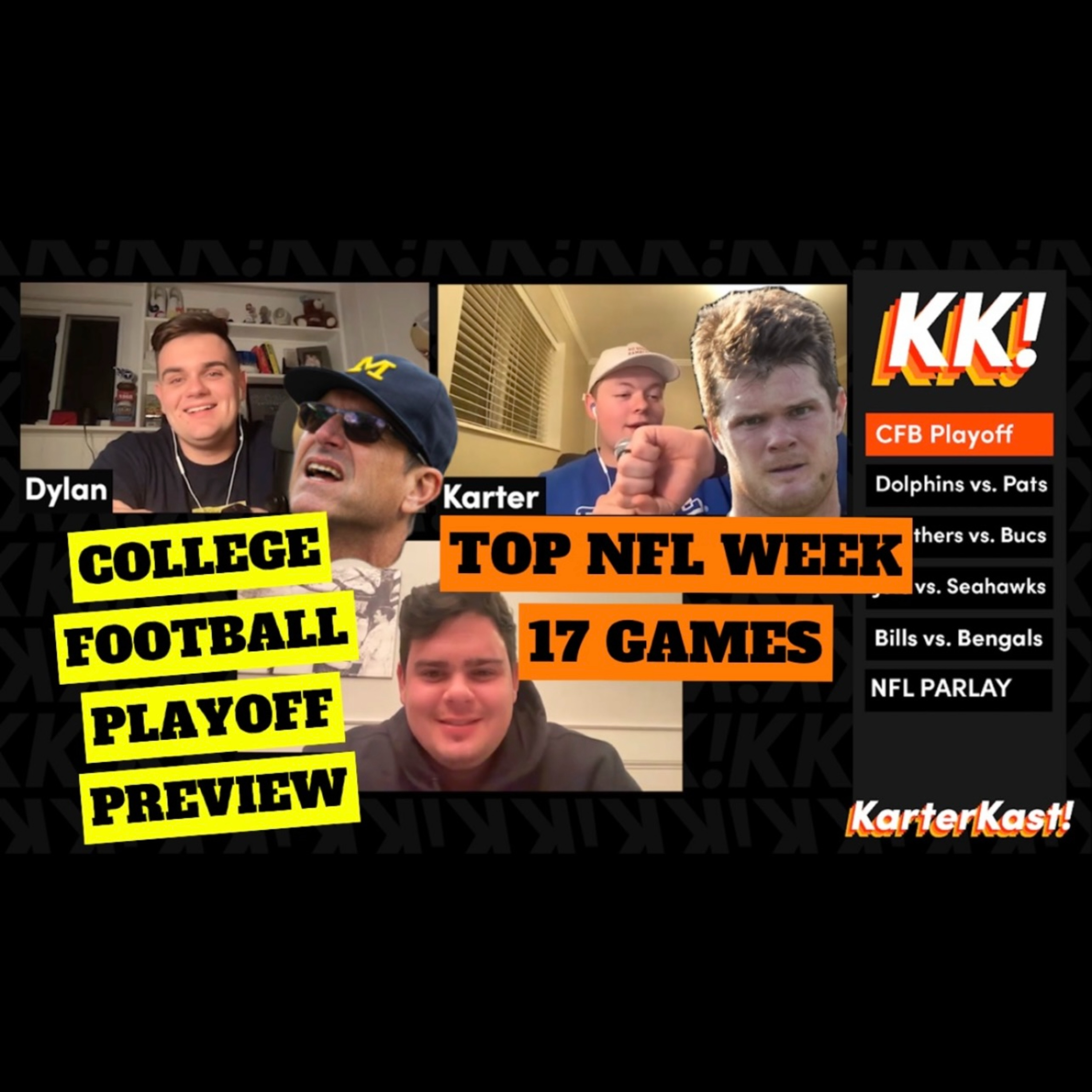 CFB Playoff Preview, Jets vs Seahawks in a Loser-Leaves Town and Preview the Top NFL Week 17 Games episode artwork