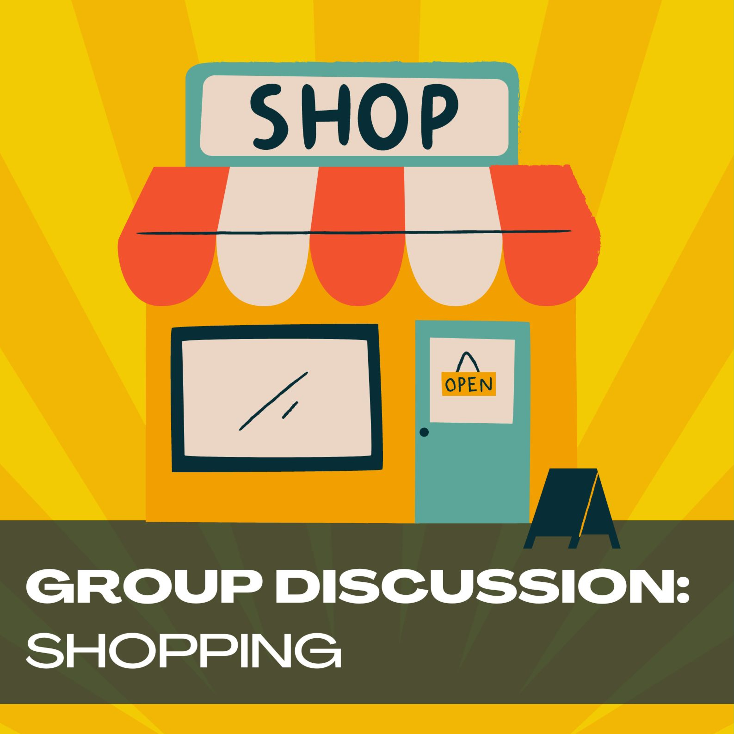 Group discussion: shopping episode artwork