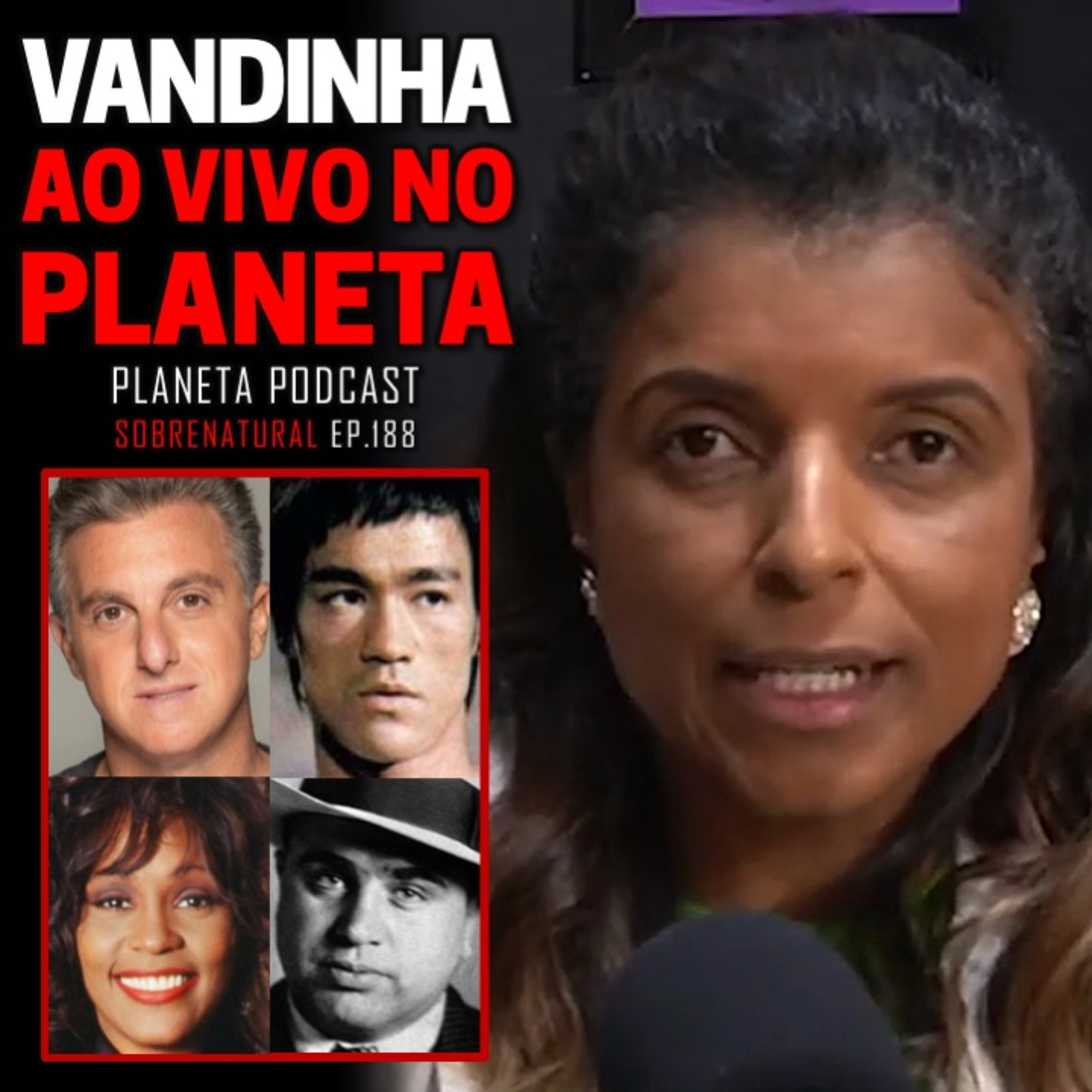 Luciano Huck, Bento XVI, Bruce Lee, Al Capone e Whitney Houston com VANDINHA LOPES | Planeta Podcast (Sobrenatural) #188  episode artwork