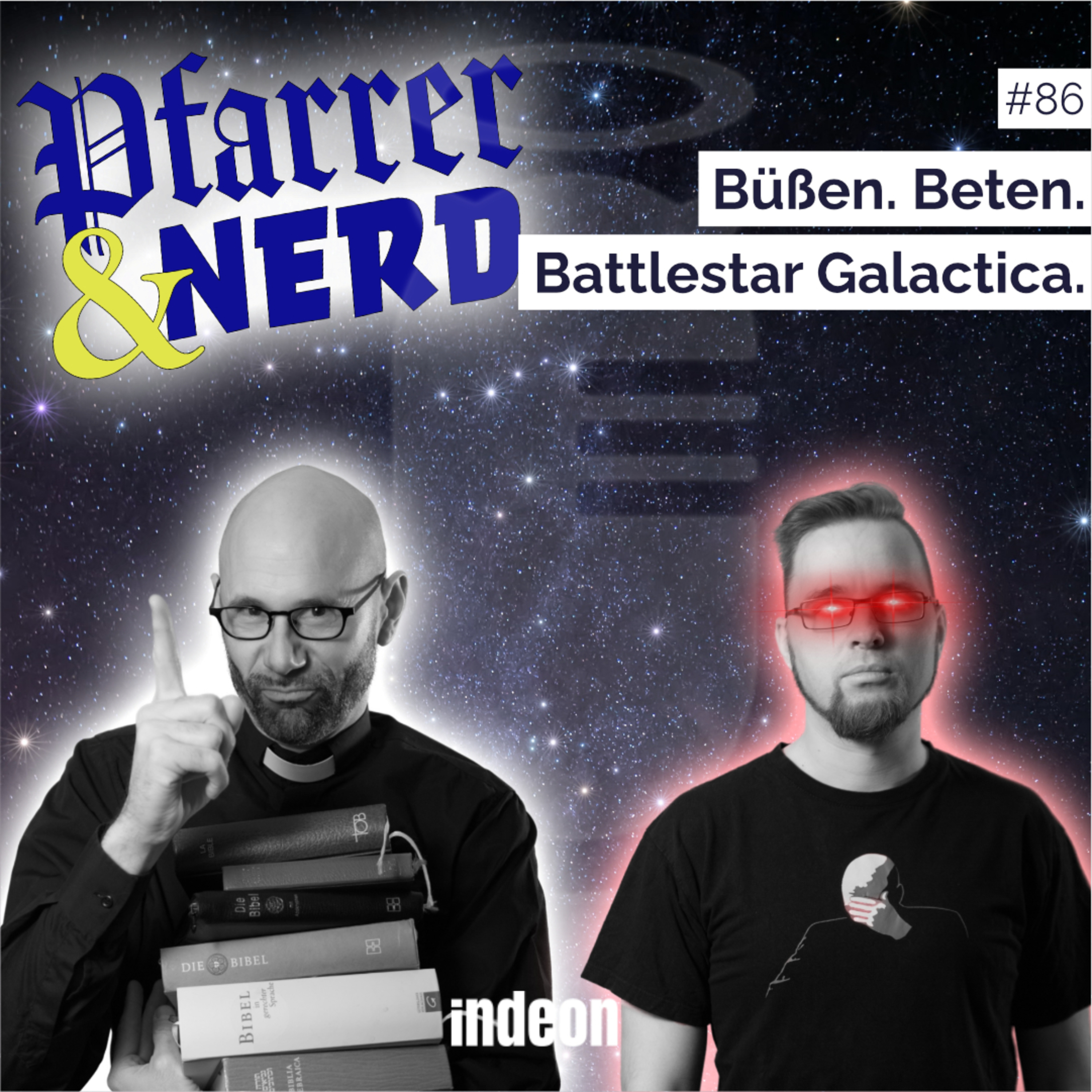 086: Büßen. Beten. Battlestar Galactica. episode artwork