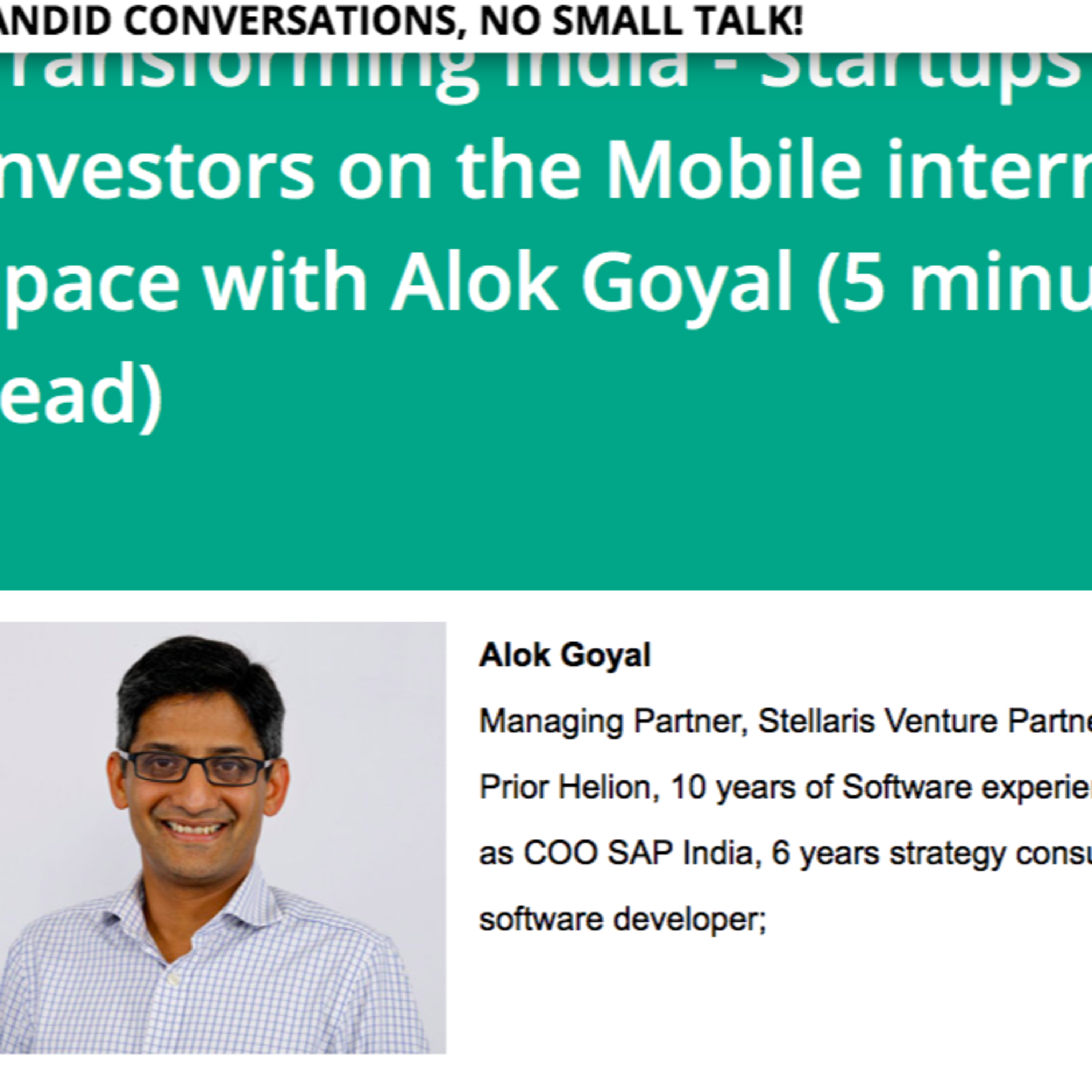 Candid Conversations with Amit Pandey
