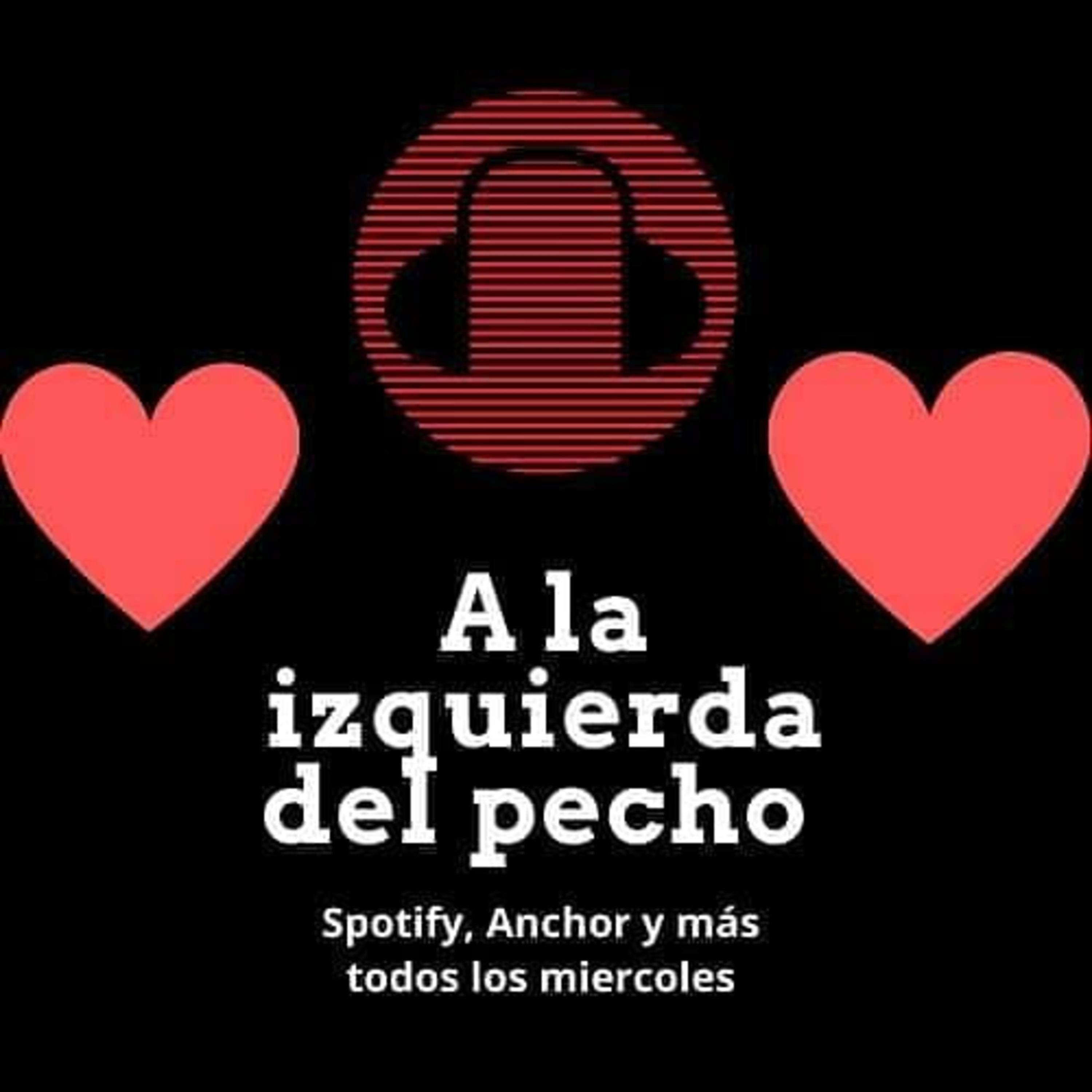 A la izquierda del pecho (corazón que late)