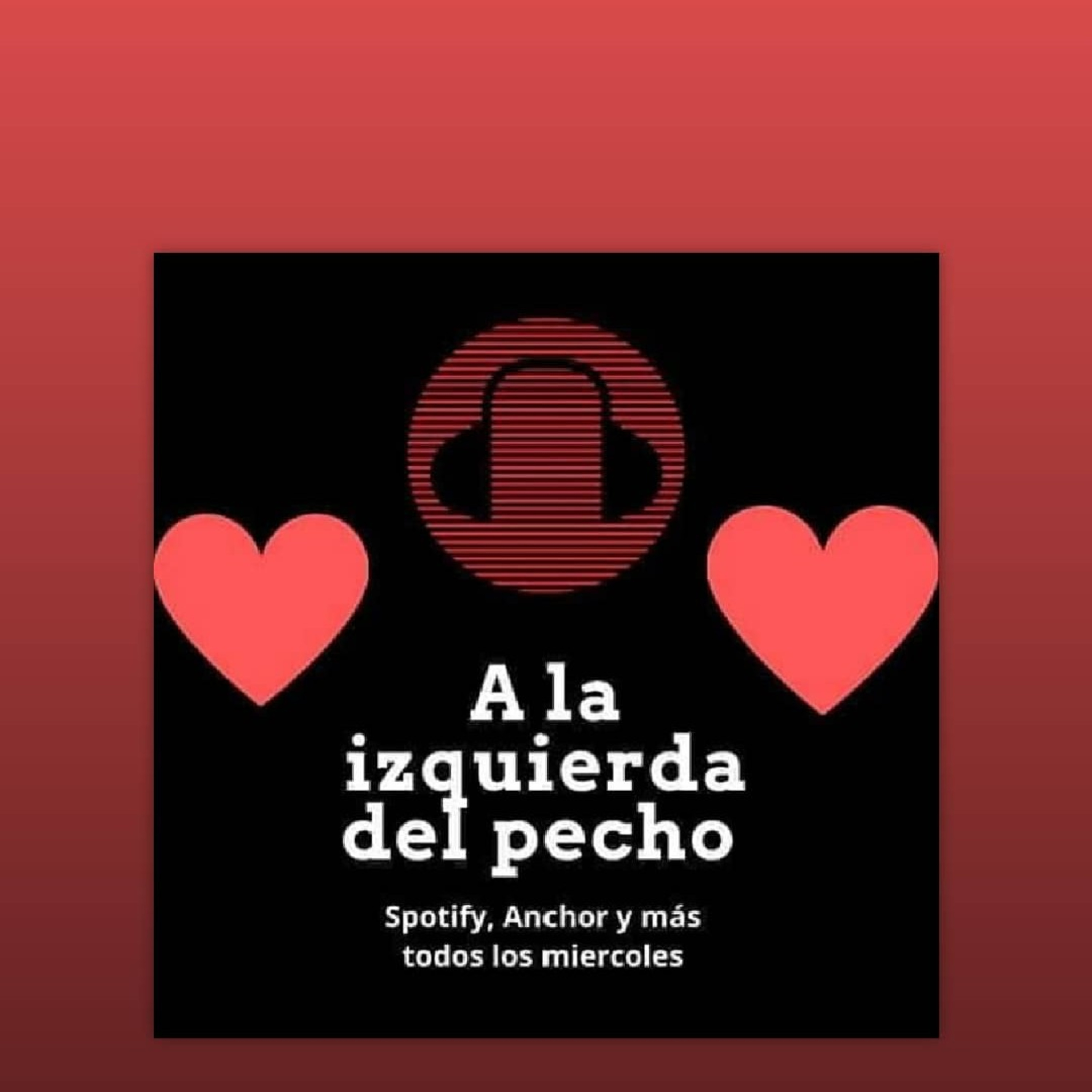 A la izquierda del pecho (corazón que late)
