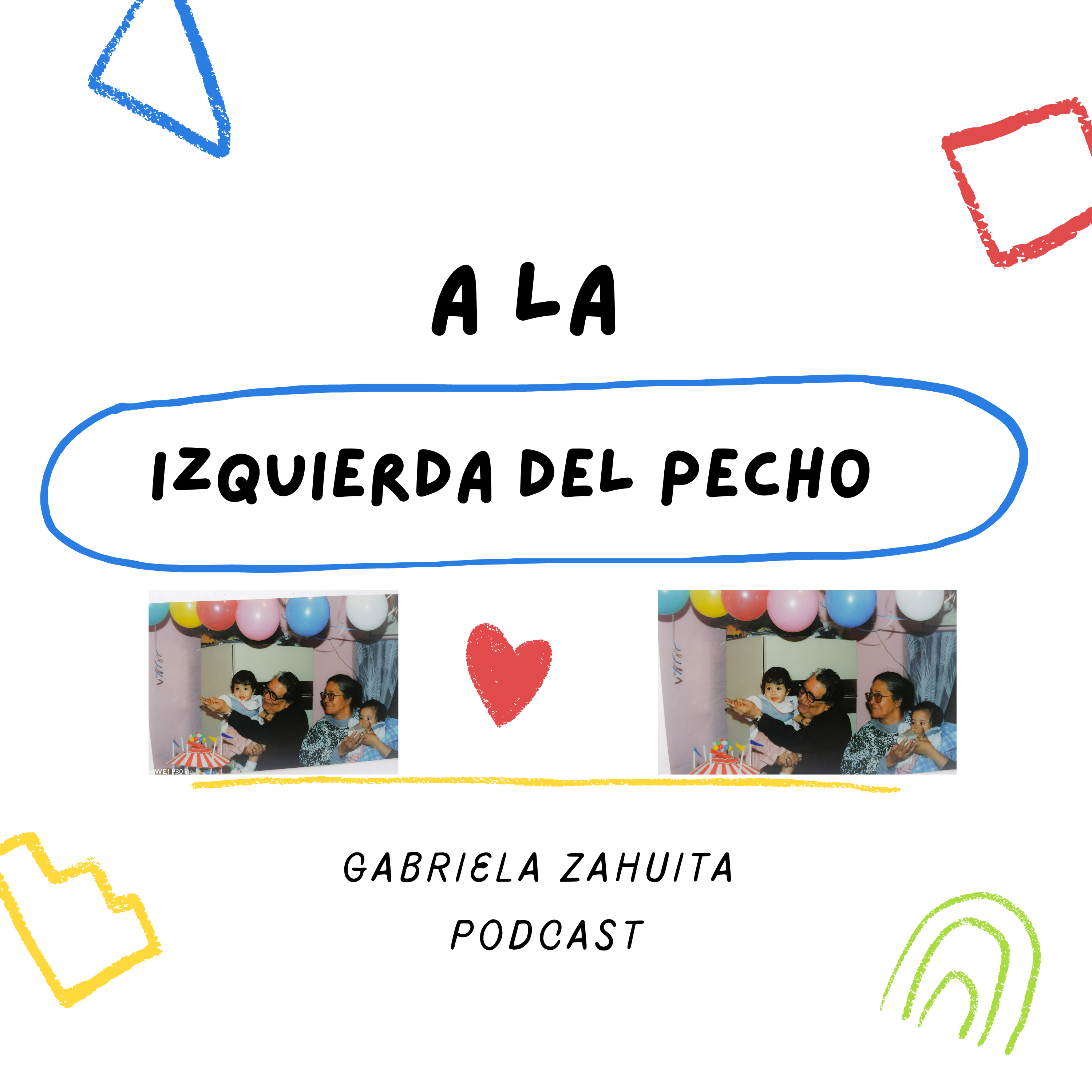 A la izquierda del pecho (corazón que late)