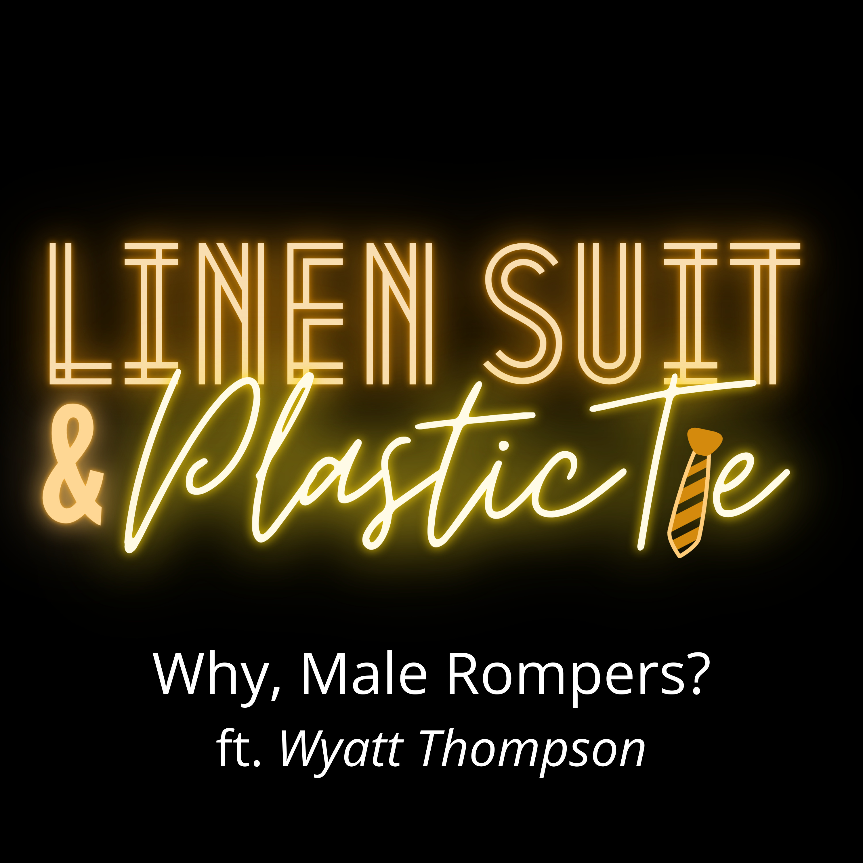 Linen Suit & Plastic Tie