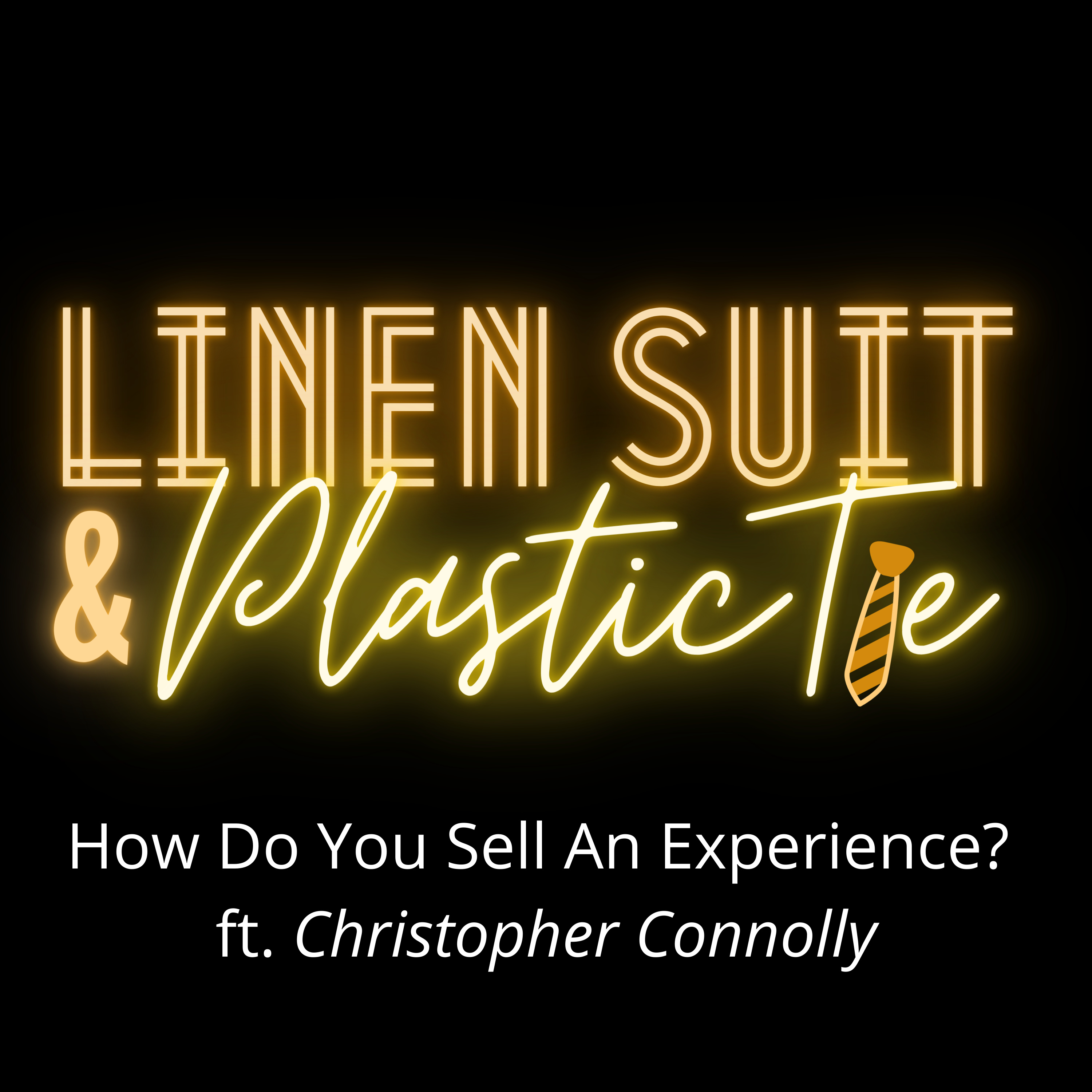Linen Suit & Plastic Tie