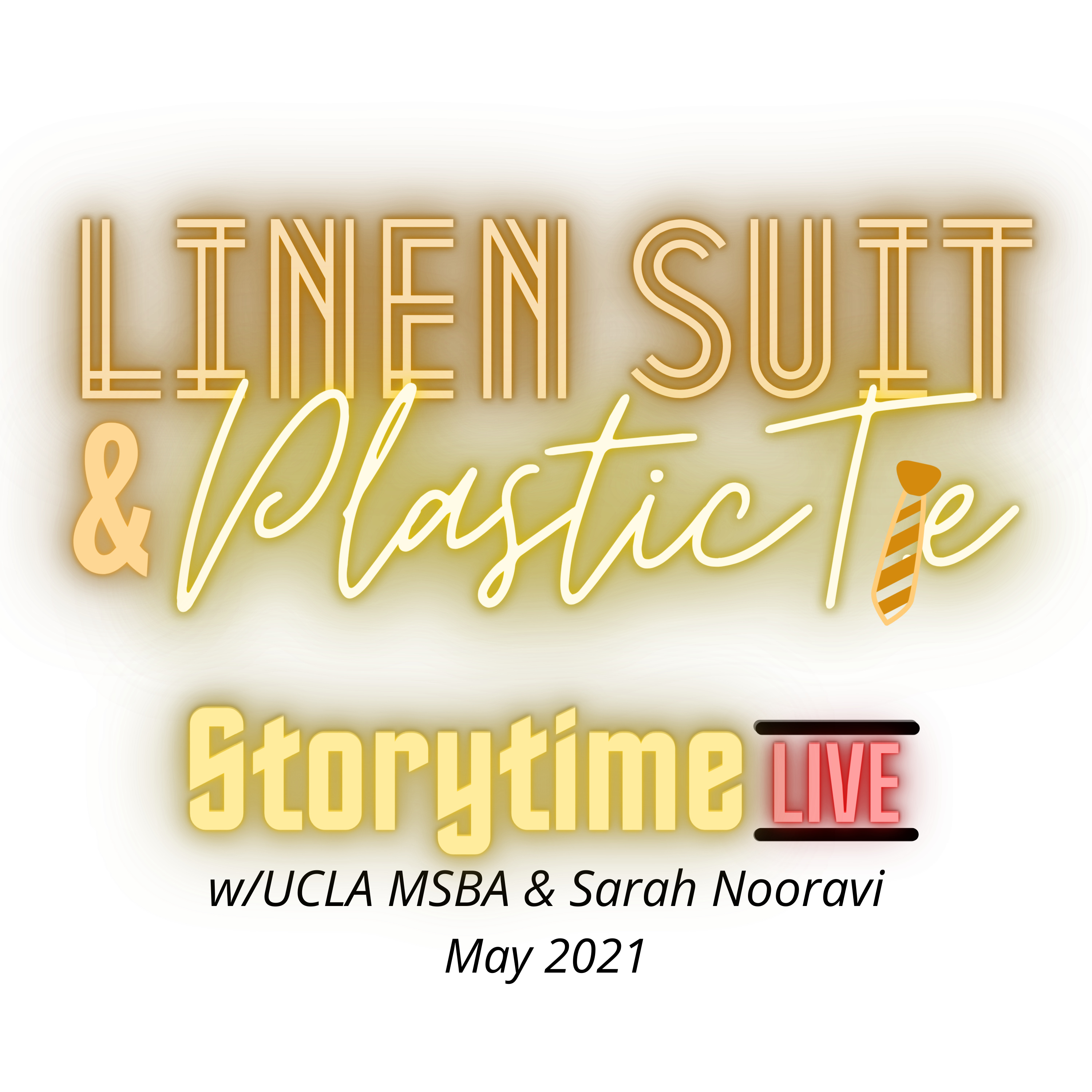 Linen Suit & Plastic Tie