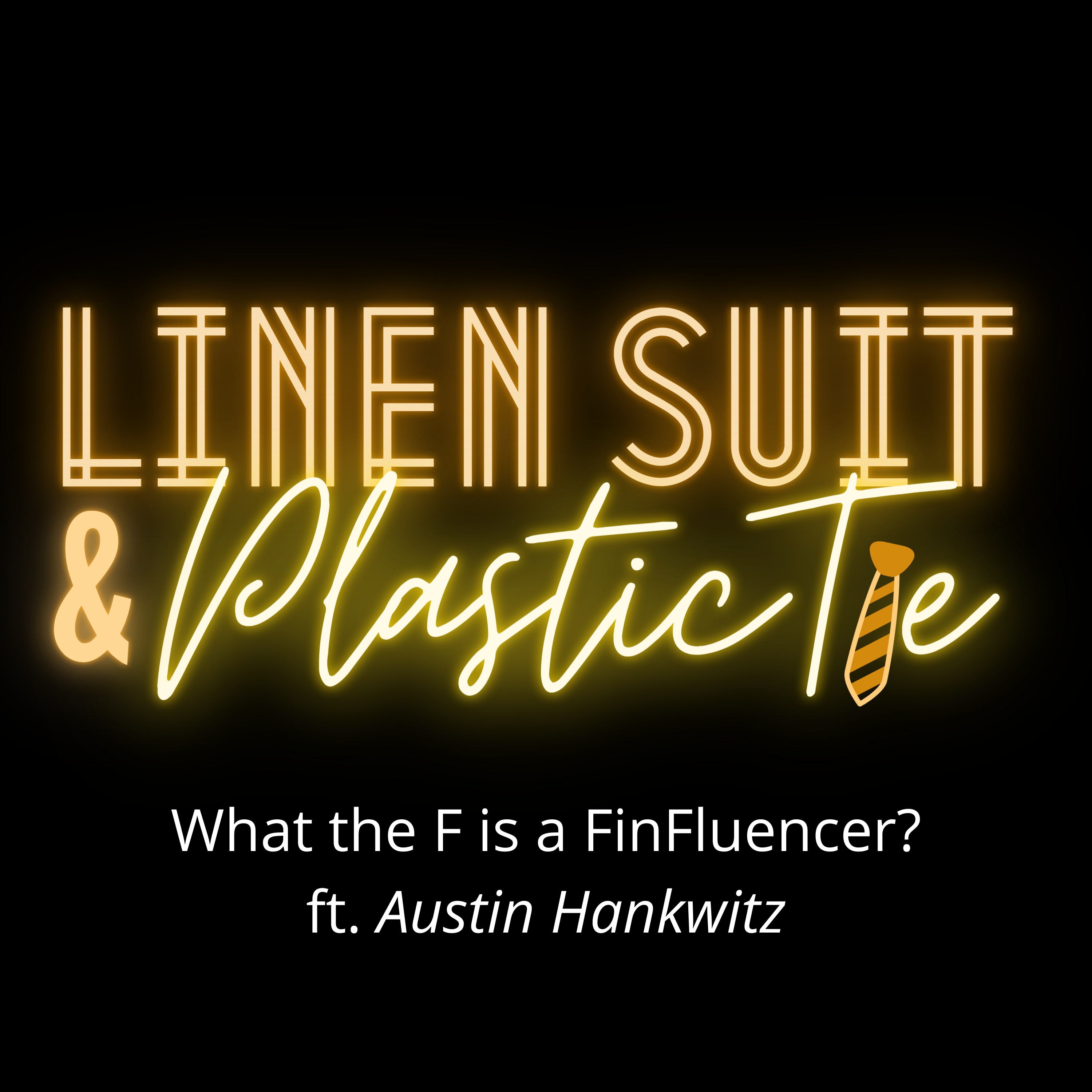 Linen Suit & Plastic Tie
