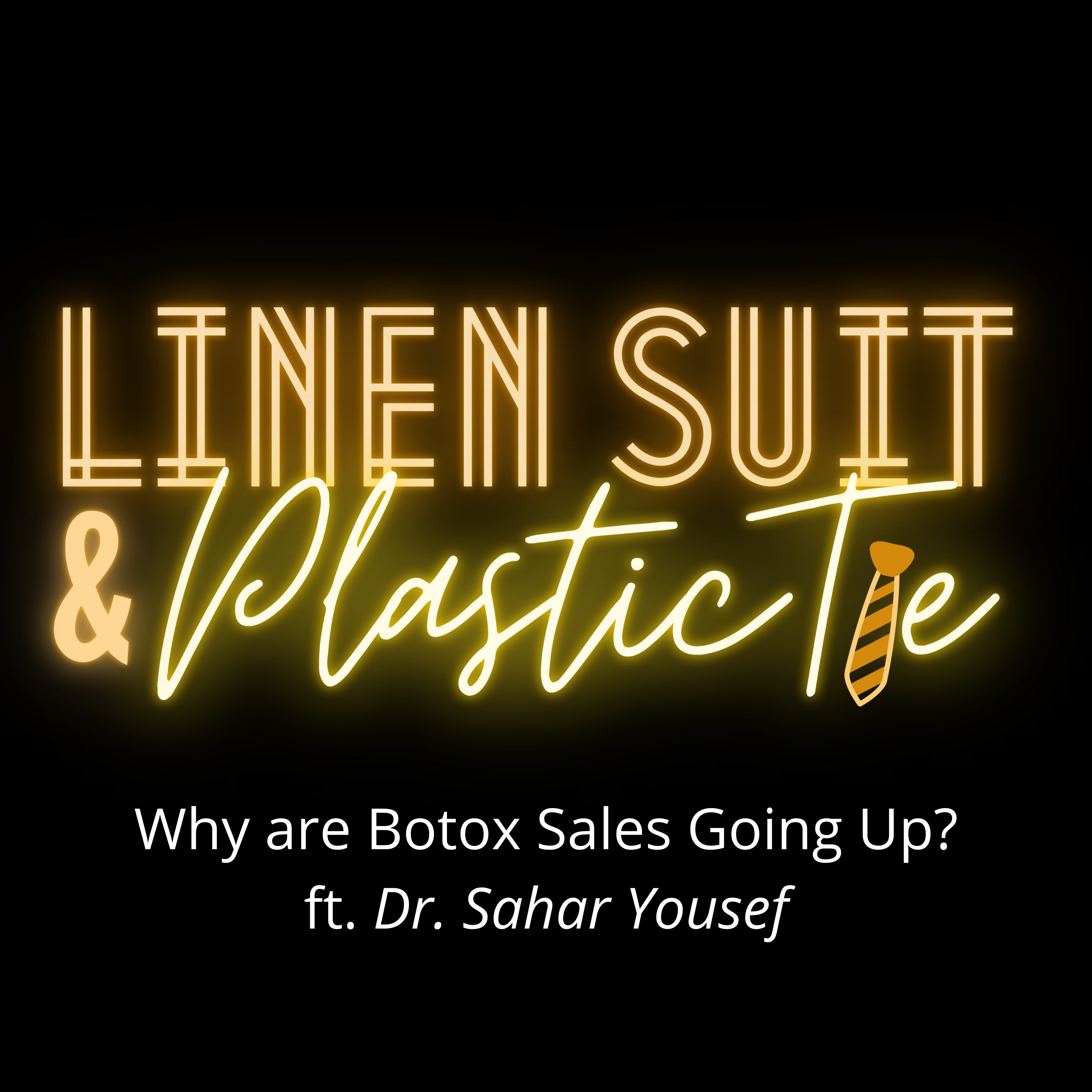 Linen Suit & Plastic Tie