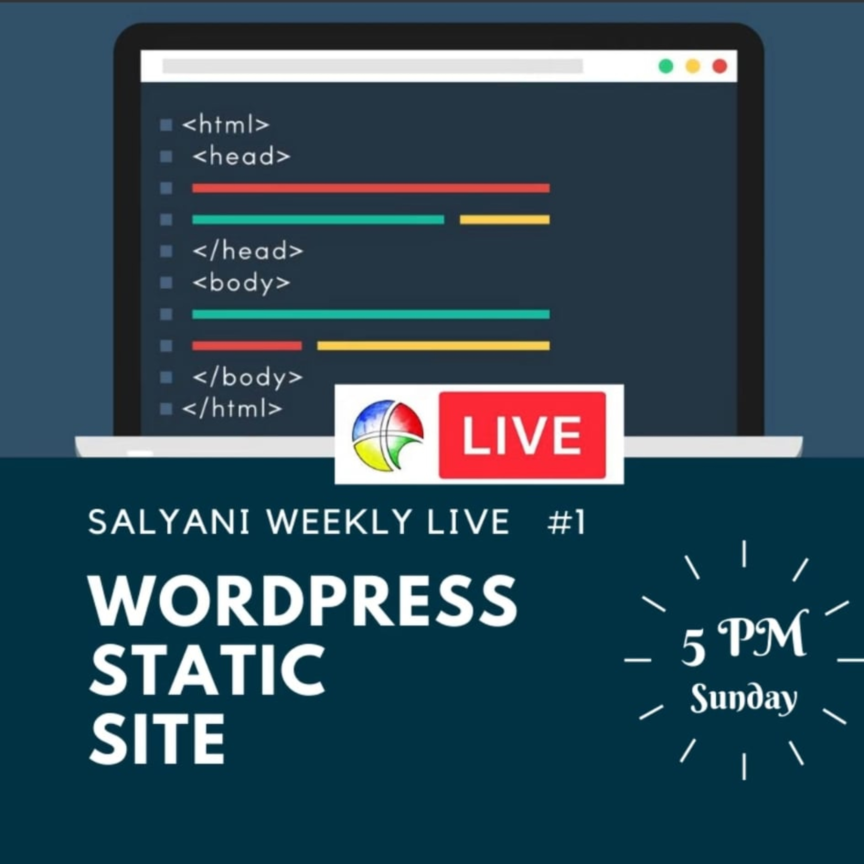 SalyaniLive #1: WordPress Static Site episode artwork