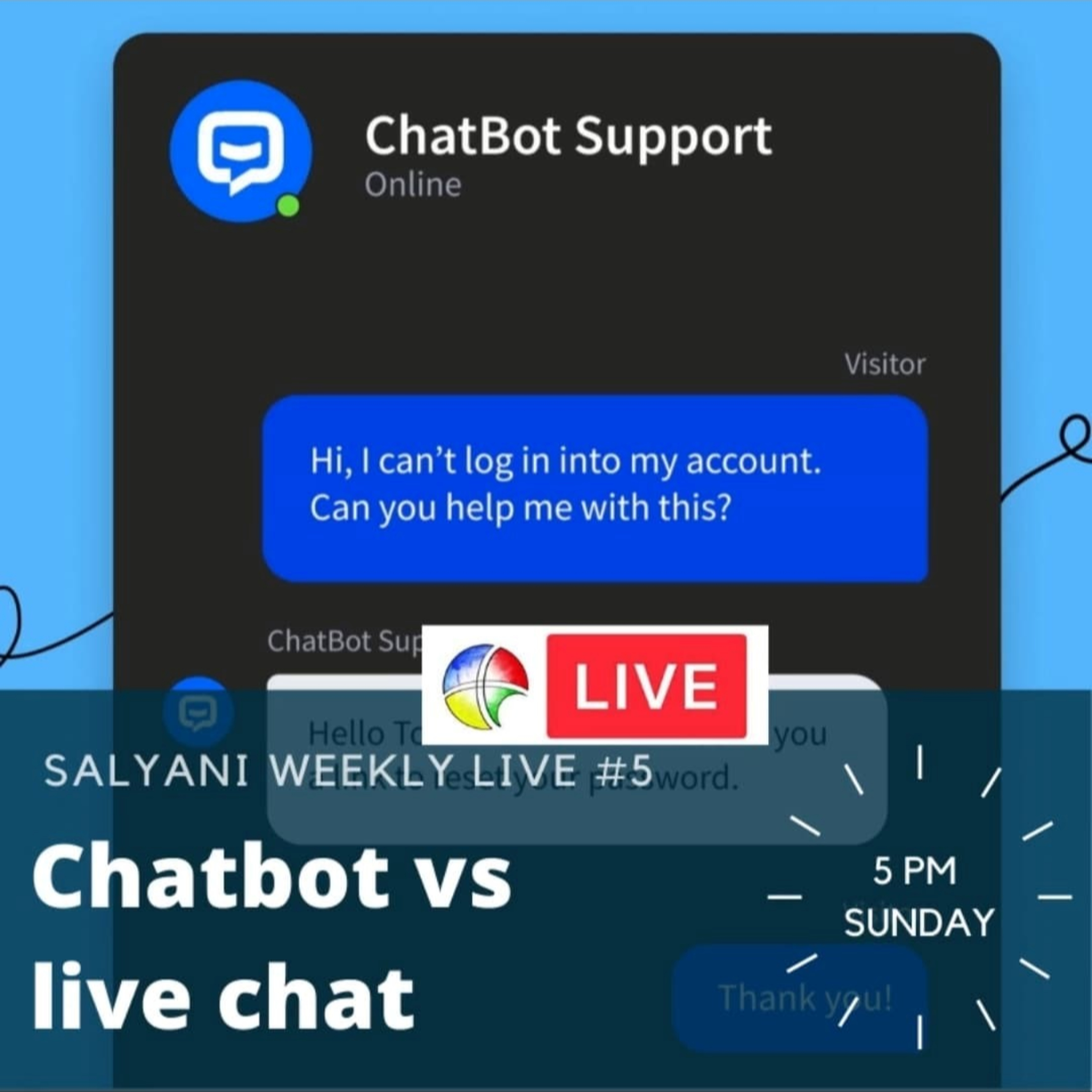 SalyaniLive #5: Chatbot VS Live chat episode artwork