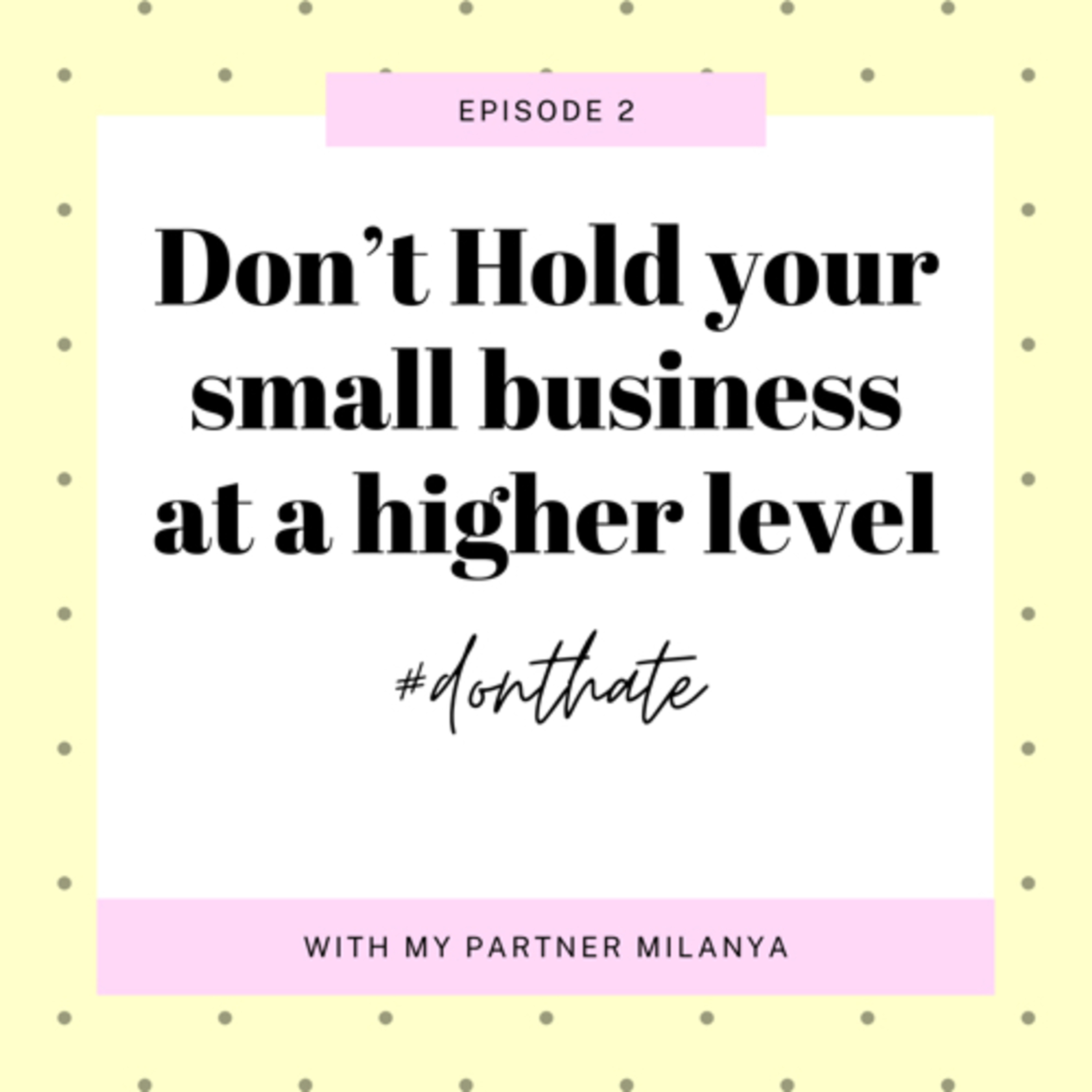 Don’t hold small businesses at a higher level than big corporations! episode artwork