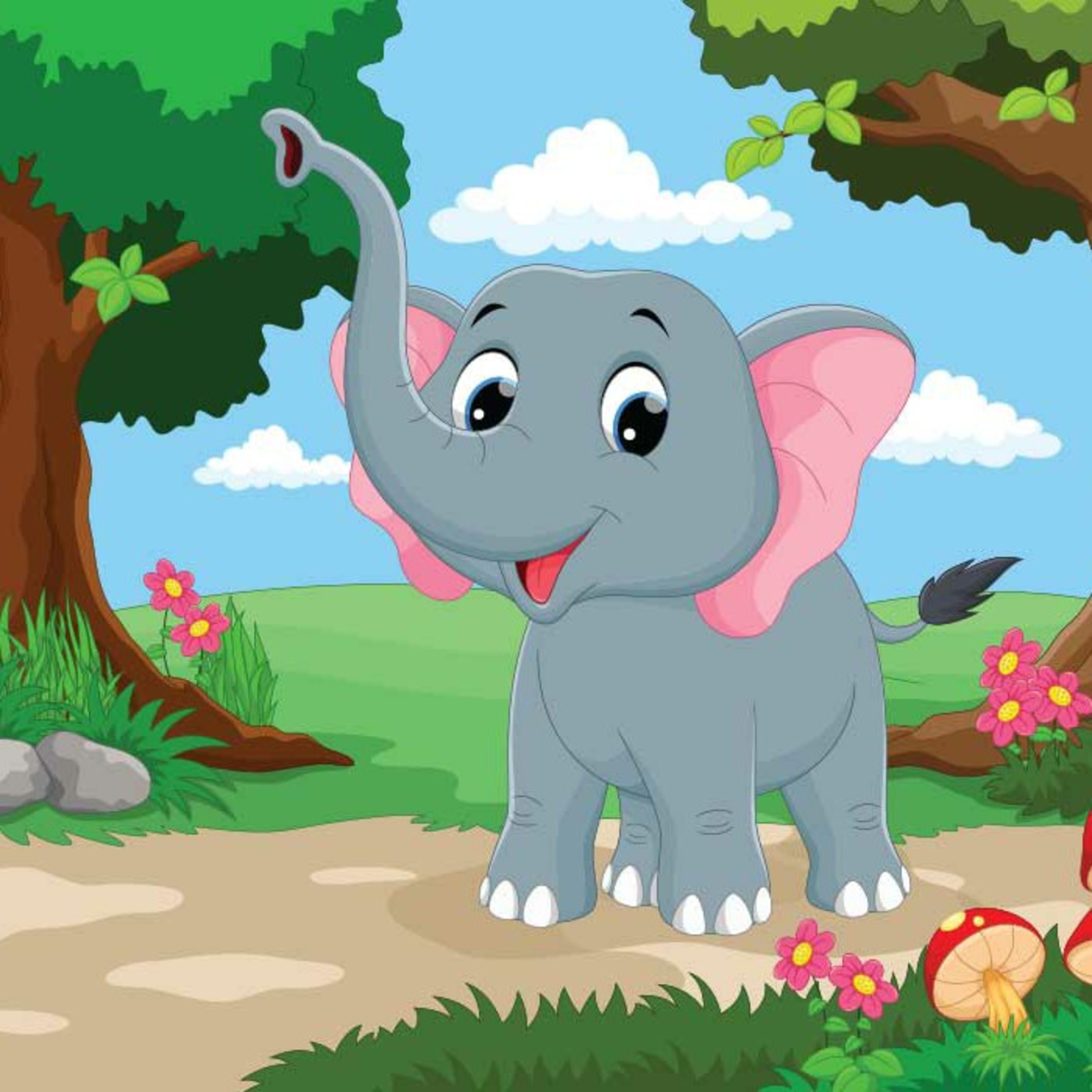 English story for kids ,the elephant episode artwork