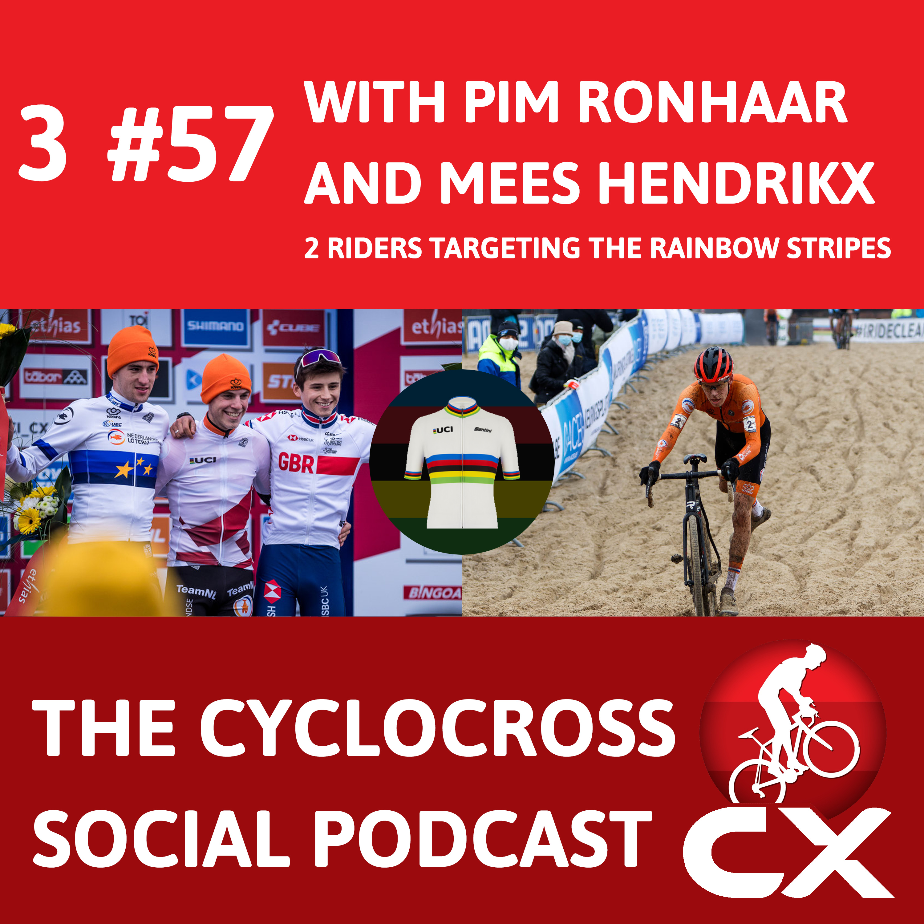 Cyclocross Social Podcast with Pim Ronhaar & Mees Hendrikx: 2 riders aiming for the world title (episode 57) episode artwork