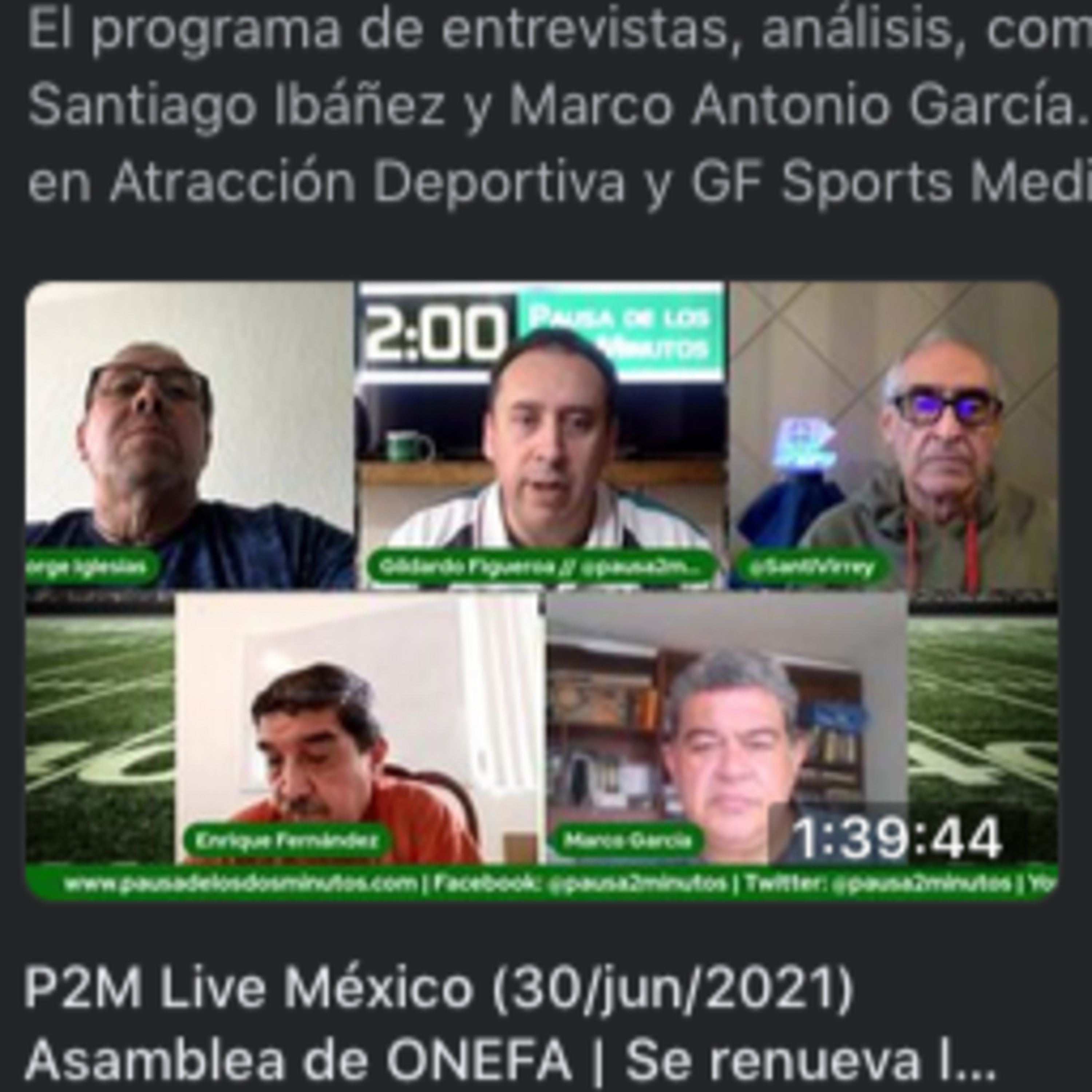 Portada de Pausa de los Dos Minutos