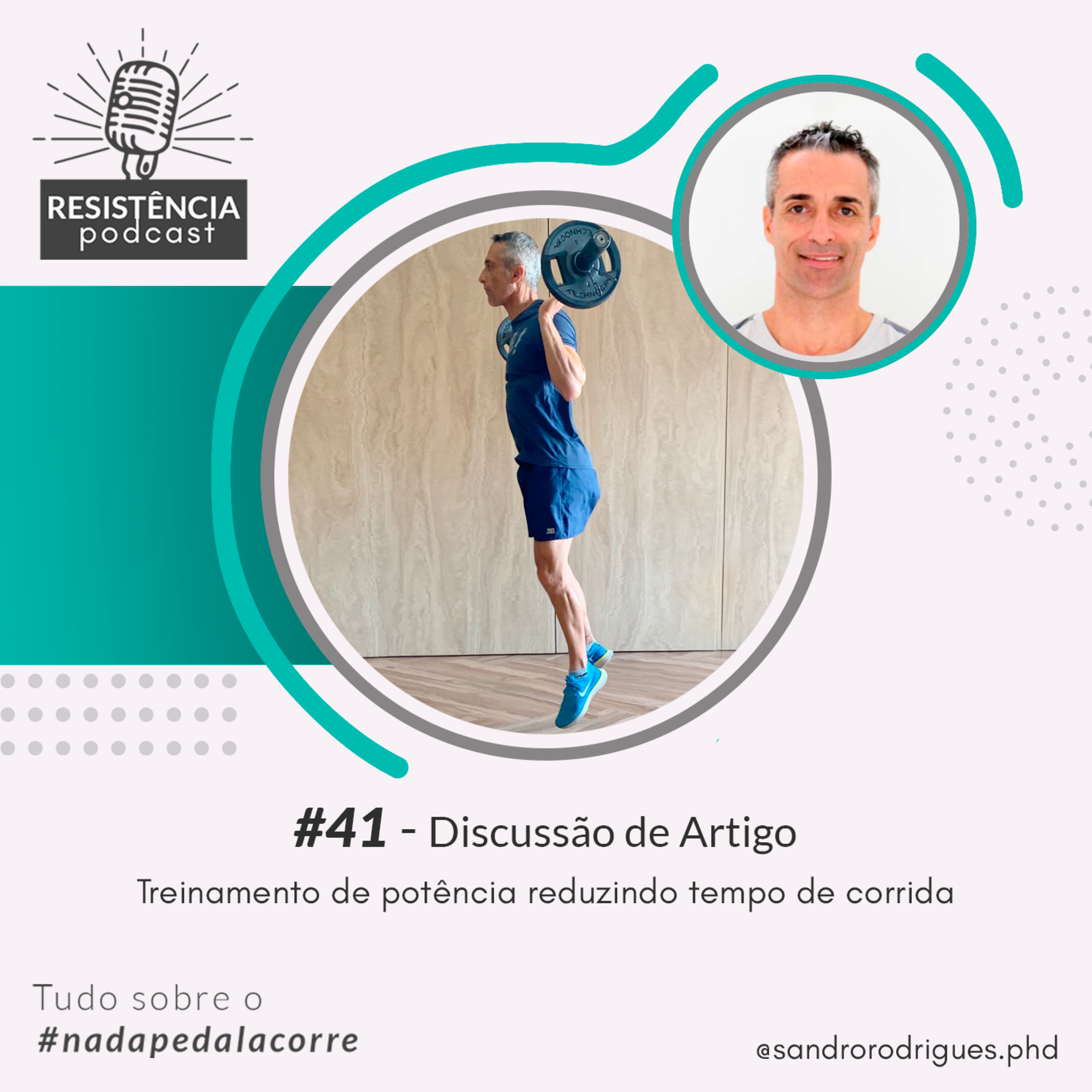 #41 - Discussão de Artigo - O treinamento de potência reduz o tempo da corrida de 5 km, melhorando a economia de corrida e a potência muscular. episode artwork