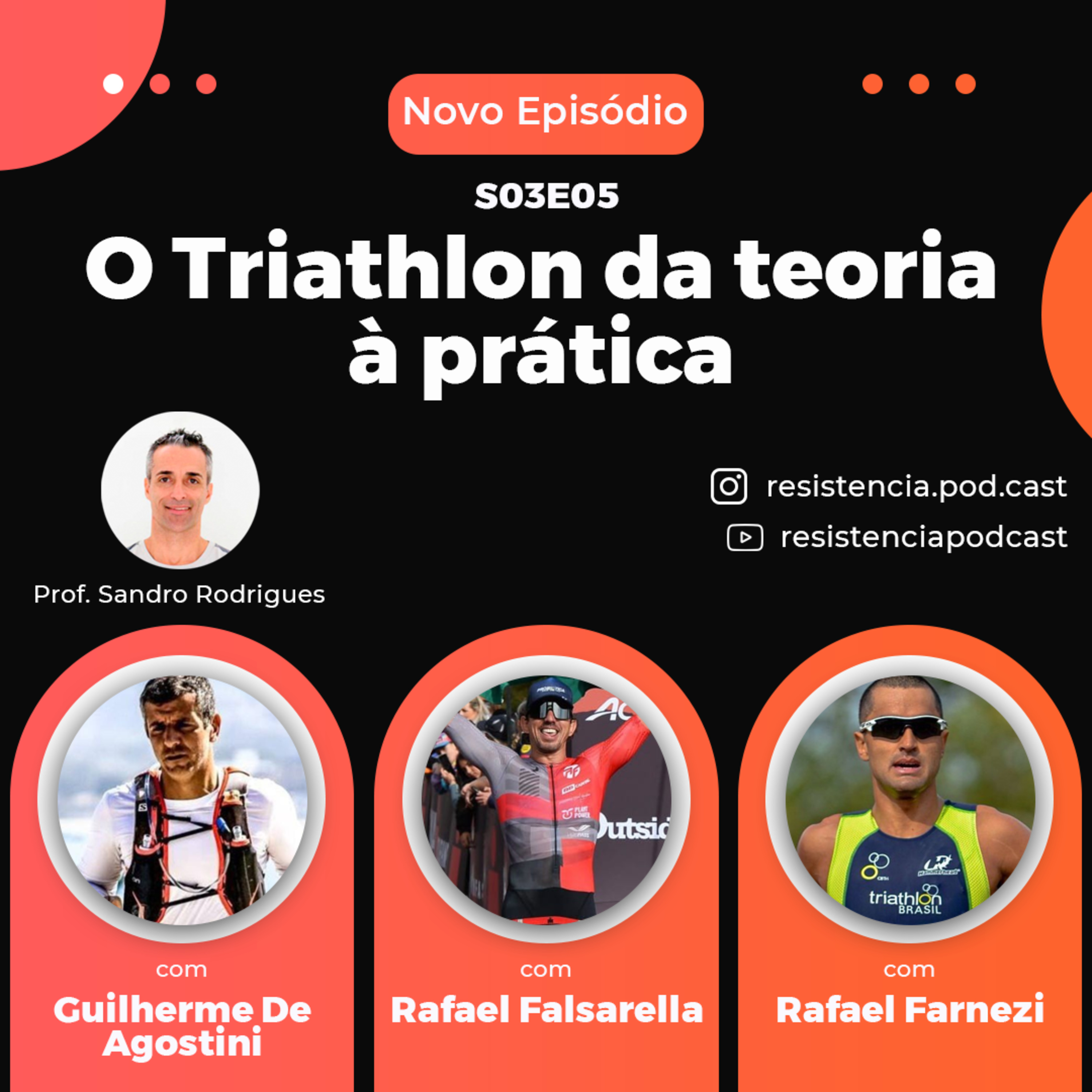 S03E05 - O Triathlon da teoria à prática - com Guilherme De Agostini, Rafael Falsarella e Rafael Farnezi episode artwork