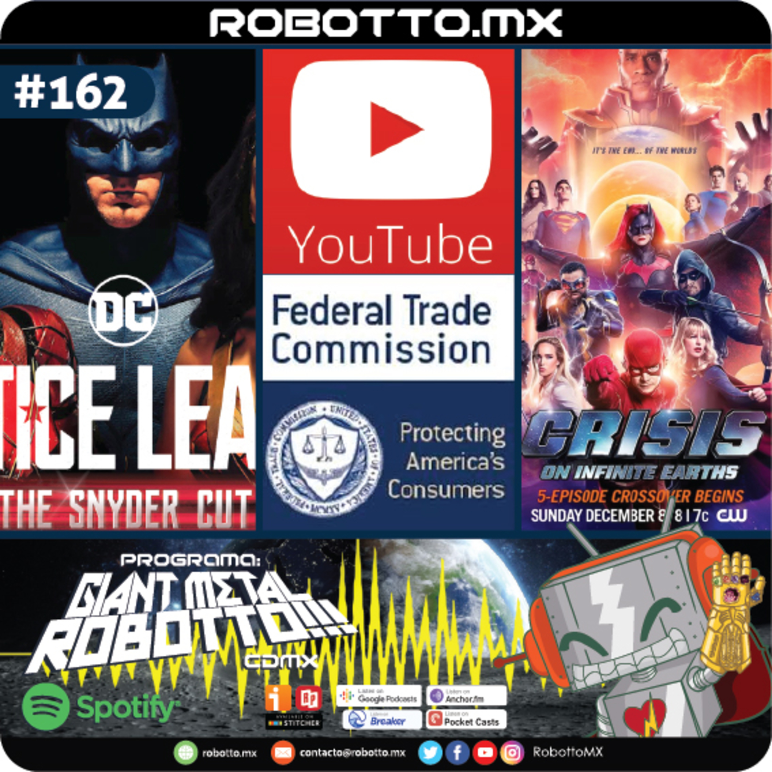 162 - El Snyder Cut, Youtube y COPPA, La Cisis en las Tierras Infinitas. episode artwork