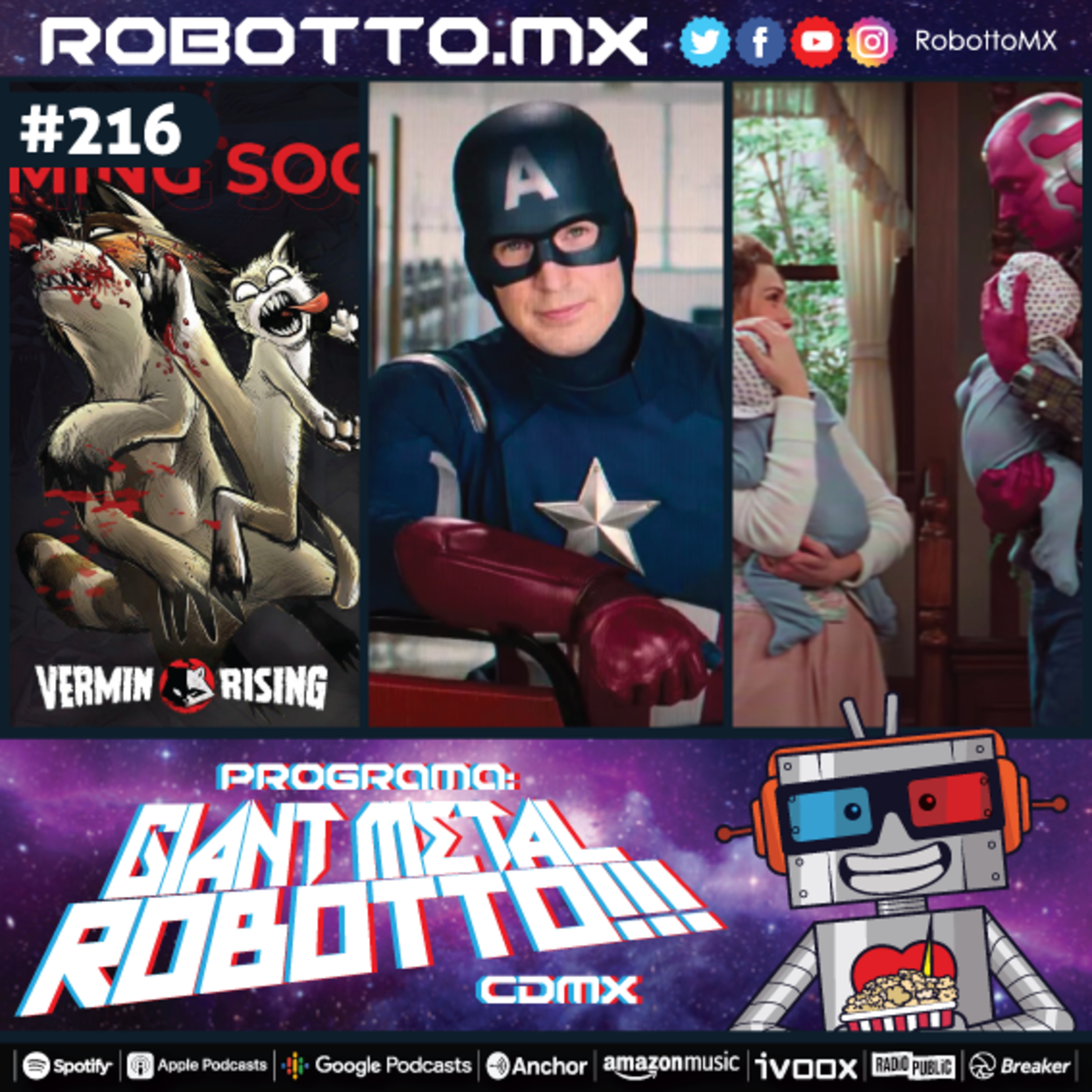 Programa 216 - Entrevista a Alfredo Bedolla, Chris Evans ¿Regresa a Marvel?. episode artwork