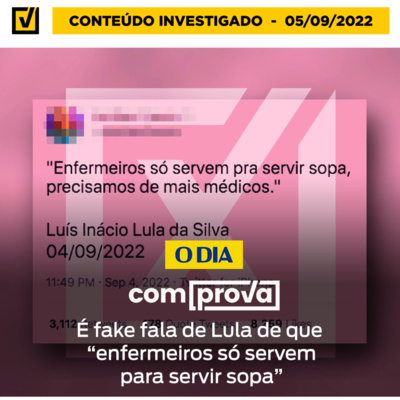 É fake fala de Lula de que “enfermeiros só servem para servir sopa” episode artwork