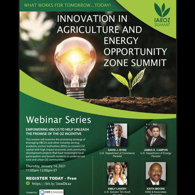 Webinar 2: Empowering HBCUs to unleash the promise of the Opportunity Zone Incentive.