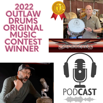Benny DiChiara With Empowered. The winners of Outlaw Drums Original Music contest winners.