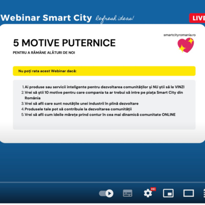 WEBINAR SMART CITY #18 - Platforma Smart City România episode artwork