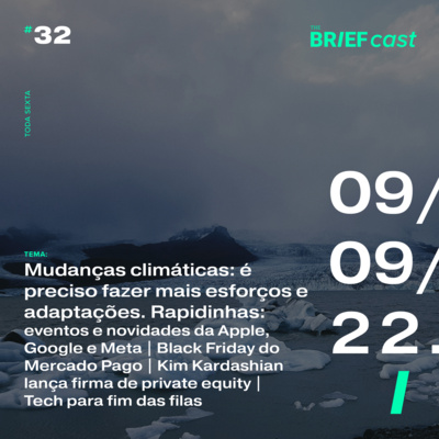 Mudanças climáticas: é preciso mais esforços e adaptações. Rapidinhas: eventos da Apple, Meta e Google | Black Friday do Mercado Pago | Kim Kardashian lança firma de private equity | Fim das filas episode artwork