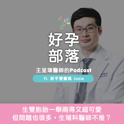 生雙胞胎一舉兩得又超可愛,但問題很多 生殖科醫師不推? ft. 新手雙寶媽Josie|好孕部落第二季 Ep. 16