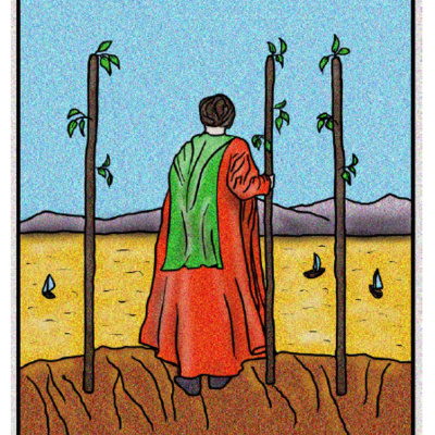 Wednesday 30th June 2021 - Tarot Card For The Day - 3 Of Wands