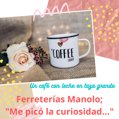 Un café con leche en taza grande