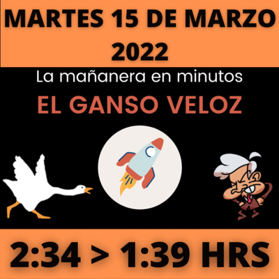 💩🐣 La mañanera en minutos | Martes 15 de Marzo 2022 | #López | El ganso veloz | #Mañanera | De 2:34 a 1:39. episode artwork