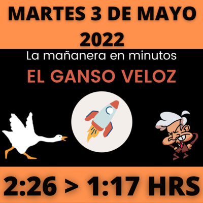💩🐣 La mañanera en minutos | Martes 3 de mayo 2022 | #López | El ganso veloz | #Mañanera | De 2:26 a 1:17. episode artwork