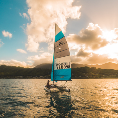 Sailboat Drifting in a Calm Sea Ambiance (Asmr Soft Waves Against Boat)