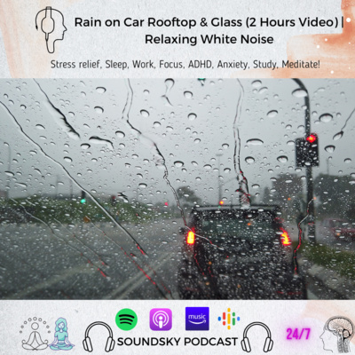 210. Rain on Car Rooftop (2 Hours Video) | Relaxing White Noise episode artwork