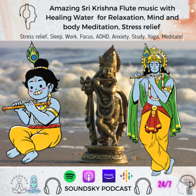 222. Amazing Sri Krishna Flute music with Healing Water for Relaxation, Mind and body Meditation, Stress relief episode artwork
