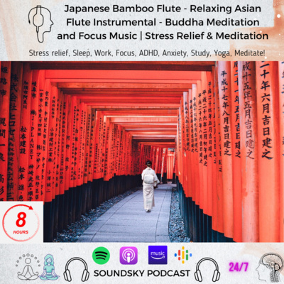 8 HOURS of Japanese Bamboo Flute - Relaxing Asian Flute Instrumental - Meditation and Focus Music episode artwork