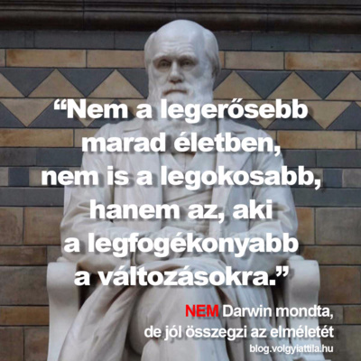 10. Az alkalmazkodóképesség fontosabb az erőnél és a kitartásnál (Felolvasott blogbejegyzés)